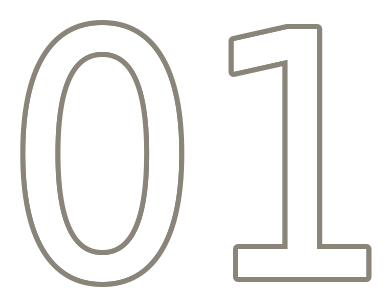 Number 01 in black outlined font on a black background.