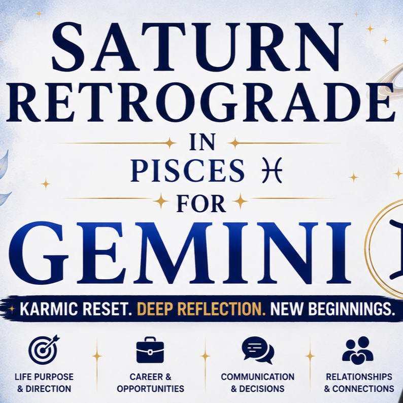 Saturn Retrograde in Pisces for Gemini Ascendant (27 July – 10 December 2026): Complete Vedic Astrology Predictions