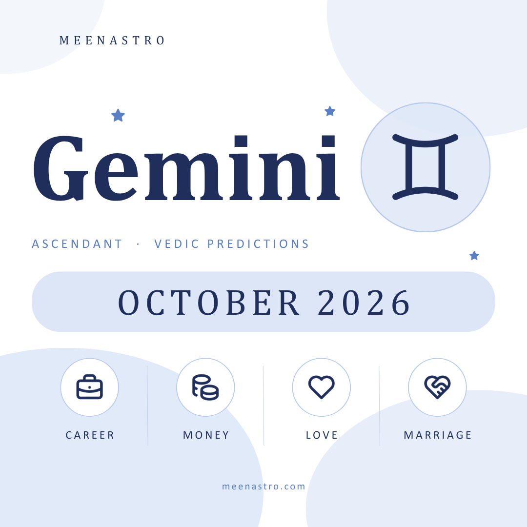 Gemini Ascendant October 2026 Horoscope: Career, Love, Money and Marriage
