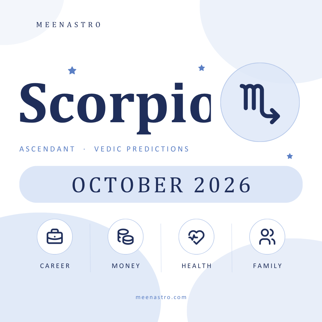 Scorpio Ascendant October 2026 Horoscope: Career, Money, Health and Family