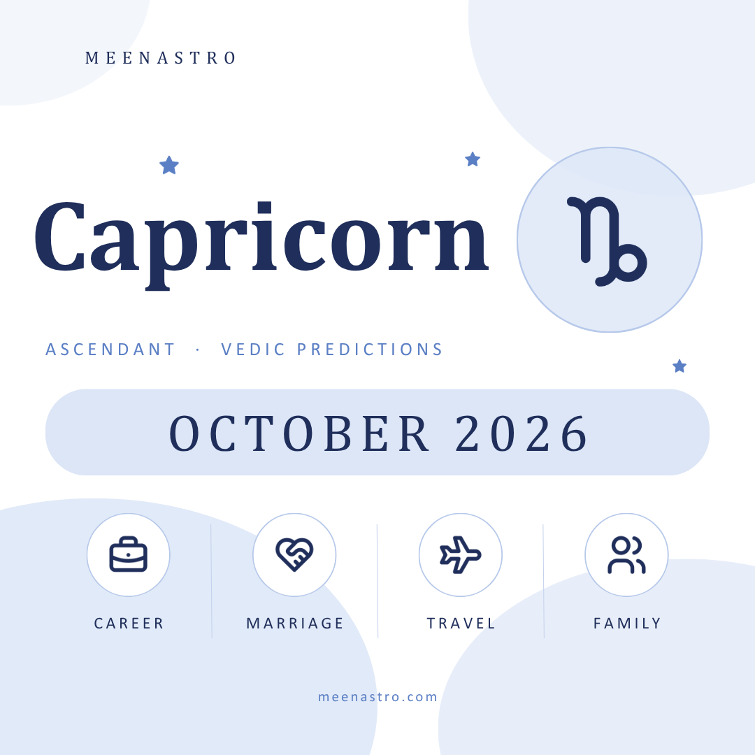 Capricorn Ascendant October 2026 Horoscope: Career, Marriage, Travel and Change