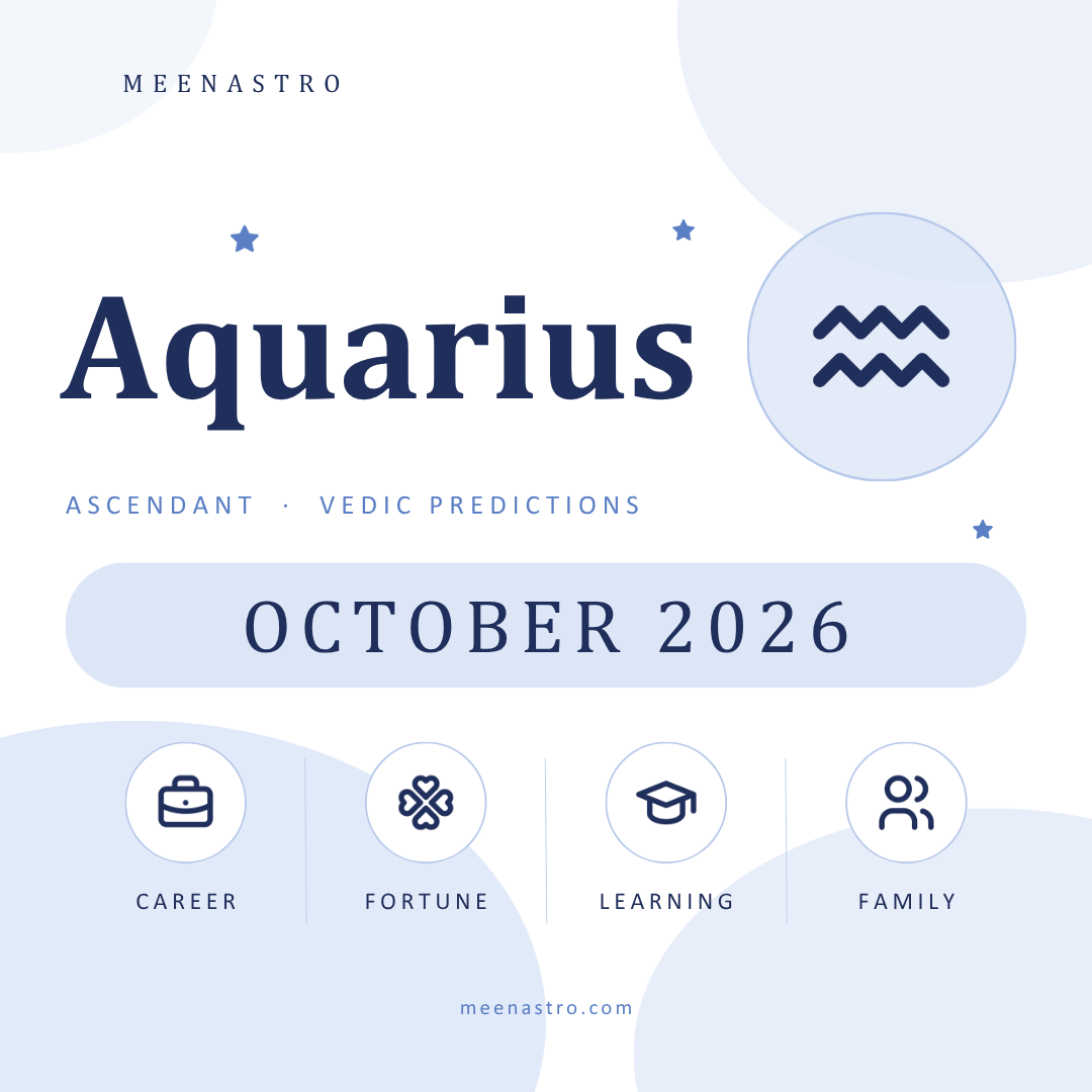 Aquarius Ascendant October 2026 Horoscope: Career, Fortune, Family and Karma