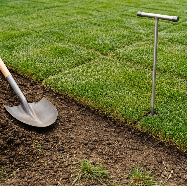 freshly laid sod over uneven compacted soil failing to root