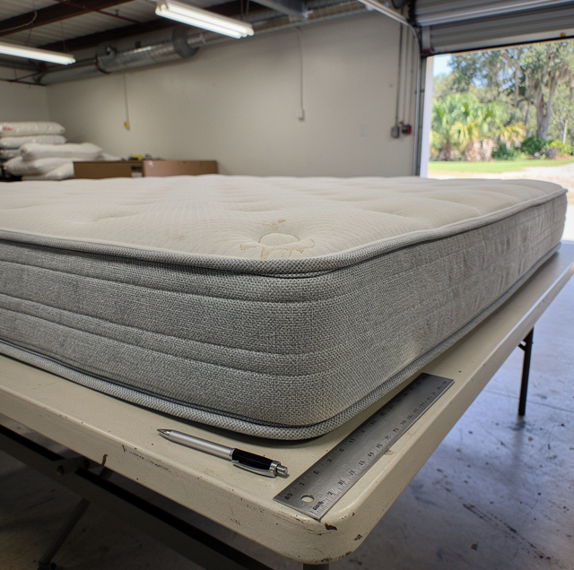 mattress stained under ticking sent to donation pile