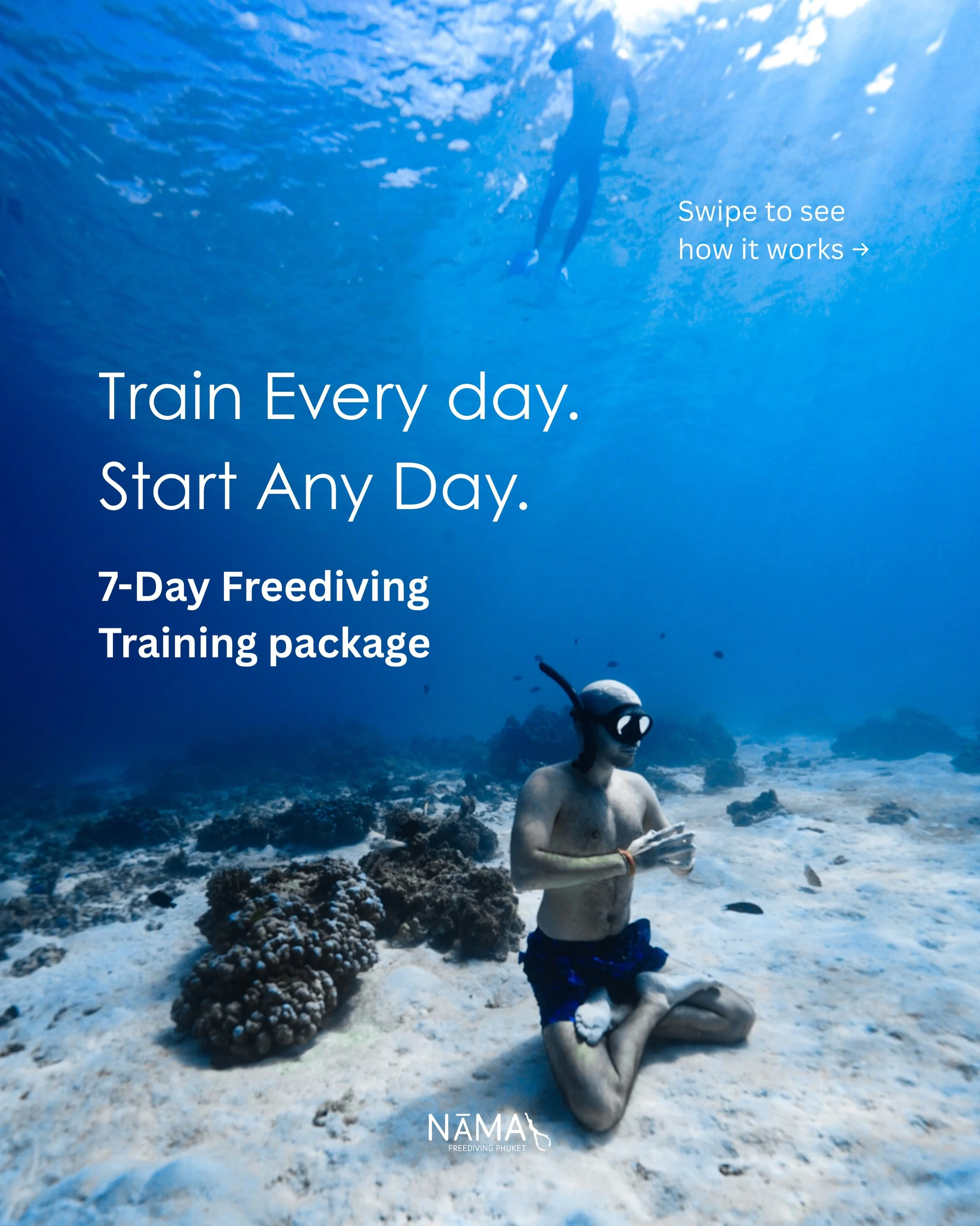 Our 7-Day Freediving Training Package is back for the high season 🏝️

Starting October 19, join us for 7 full days of structured freediving training &mdash; and the best part? You can start any day.

No fixed camp dates. No need to wait for a new gr