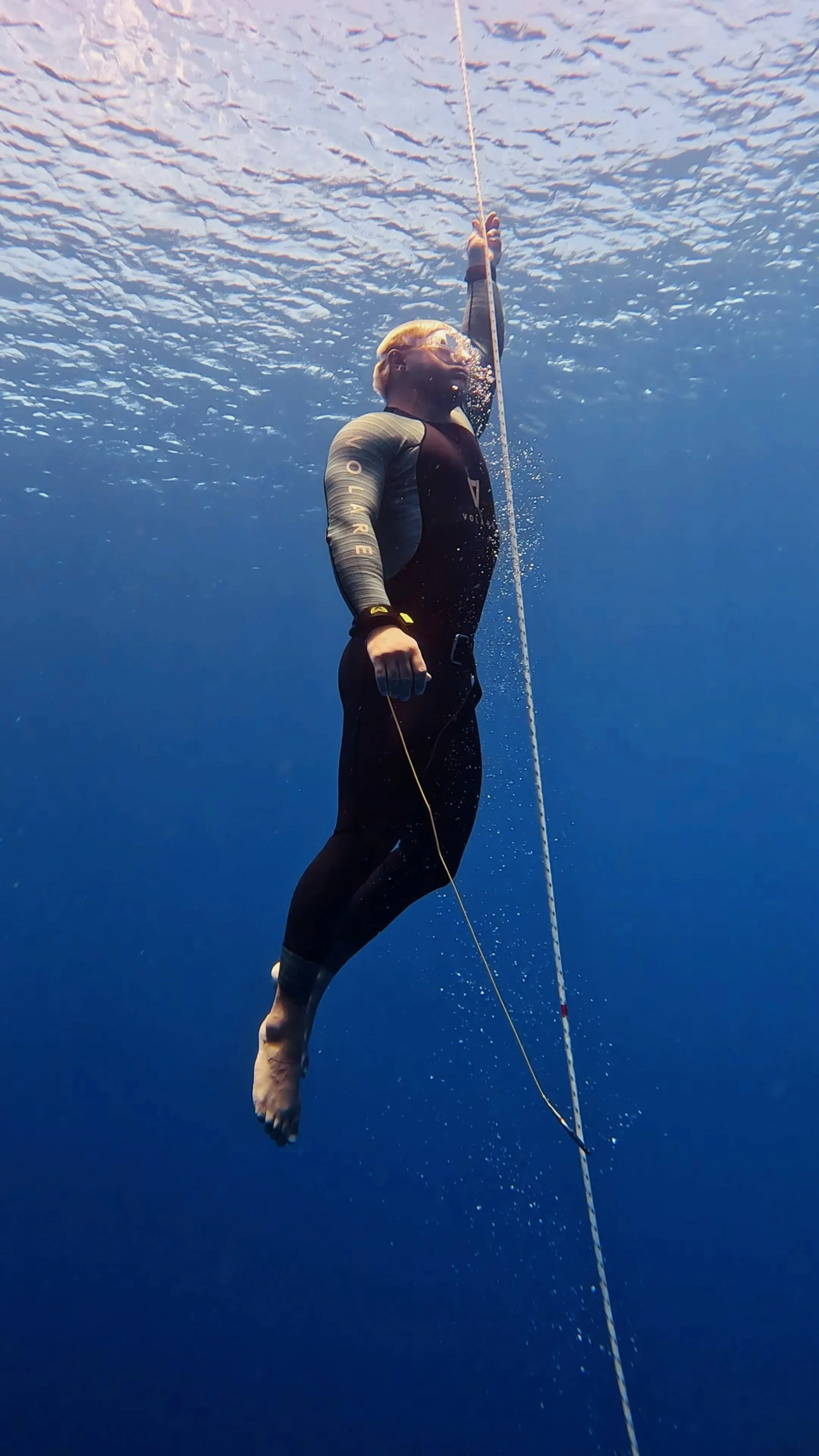 Deep freediving training at Racha Yai