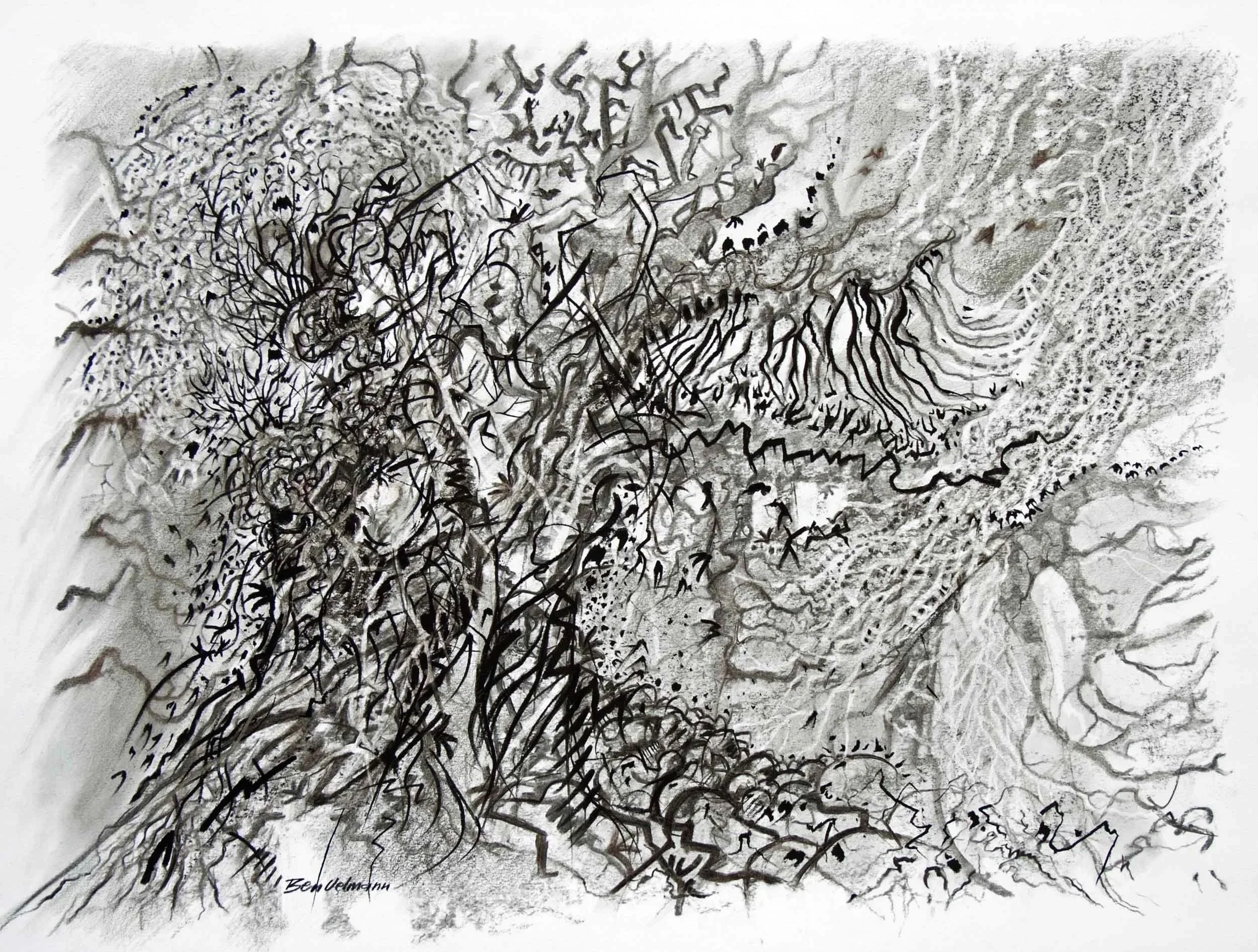 Treescape 4 Charcoal and graphite. 84 x 59cm