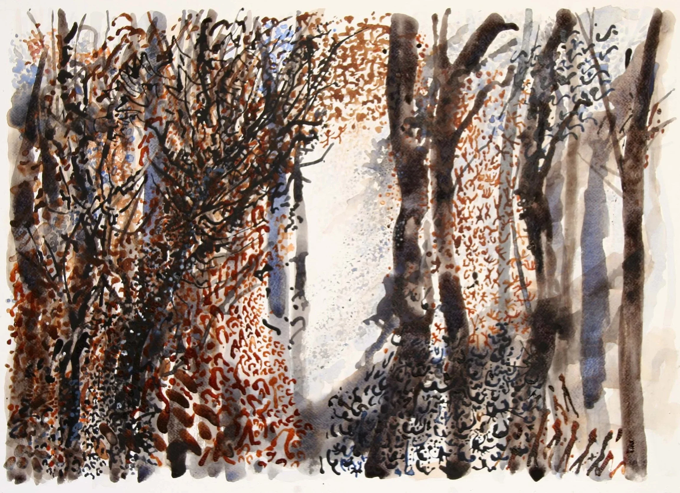 Kakamega Forest (8). Acrylic on paper  84 x 59cm
