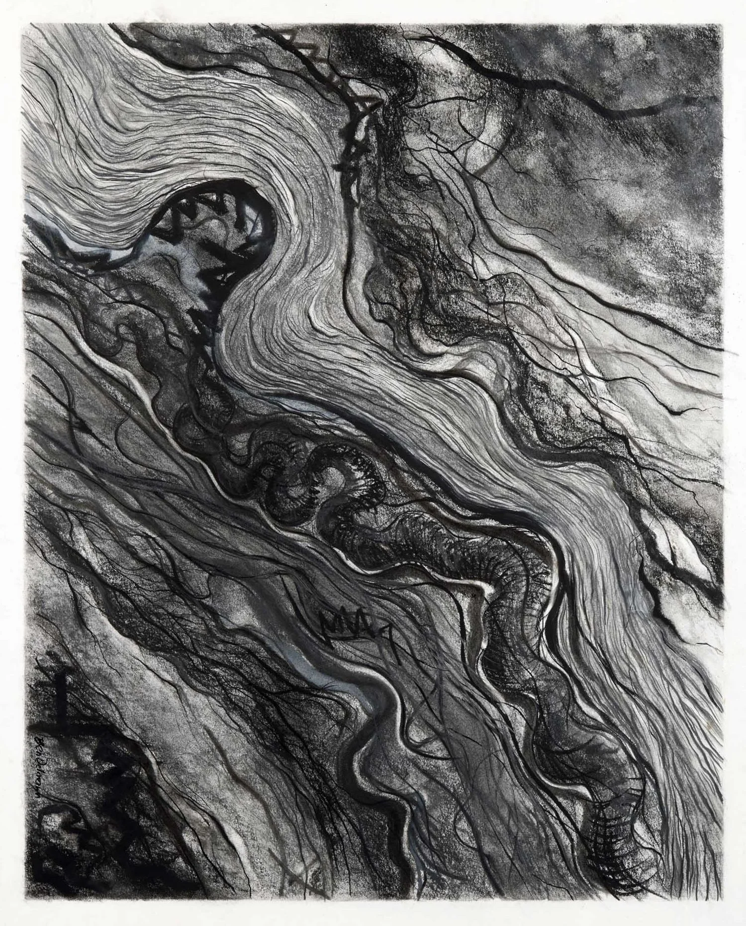 Abstract Route,  Charcoal and Graphite