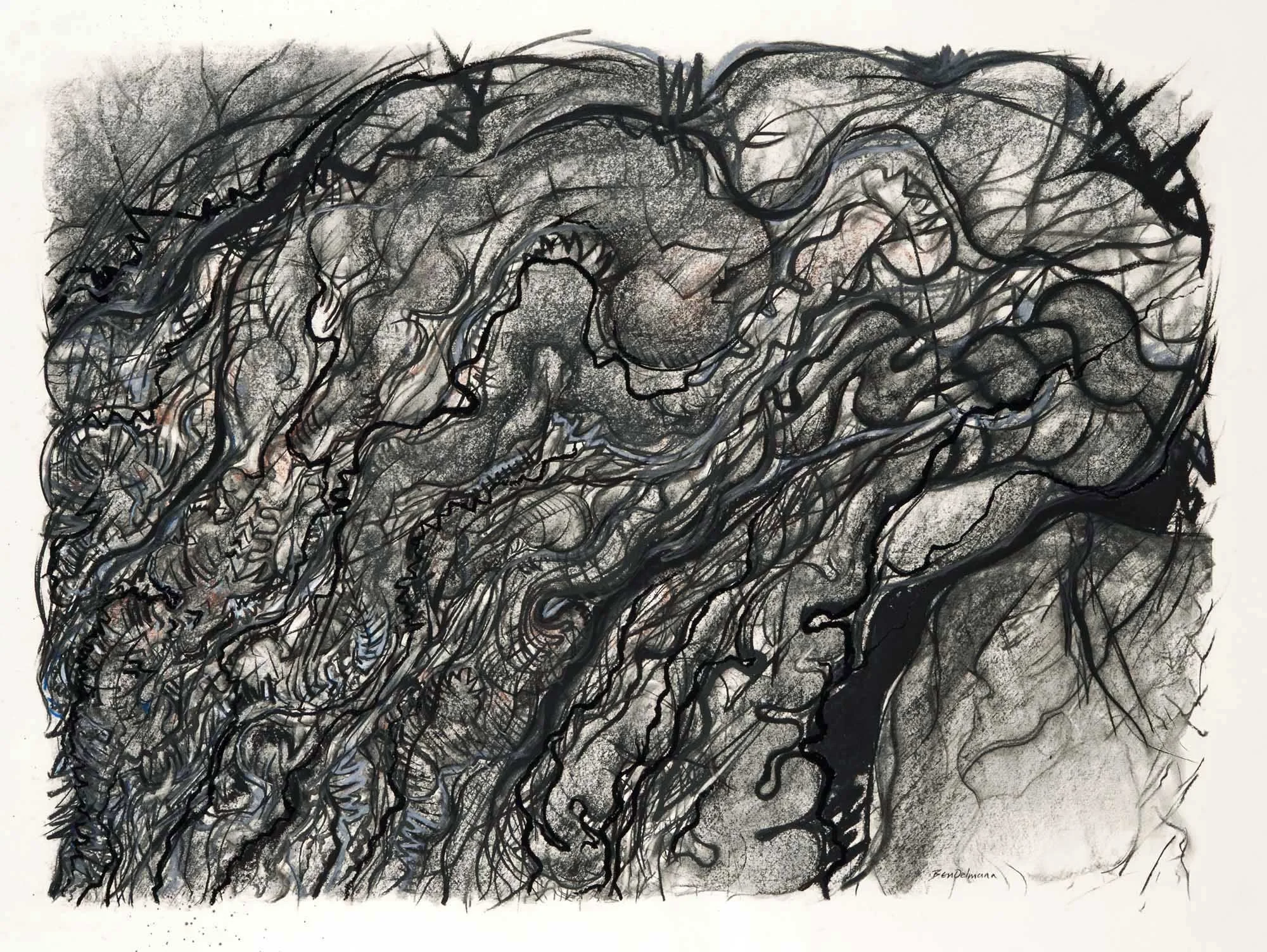 Abstract Route,  Charcoal and Graphite