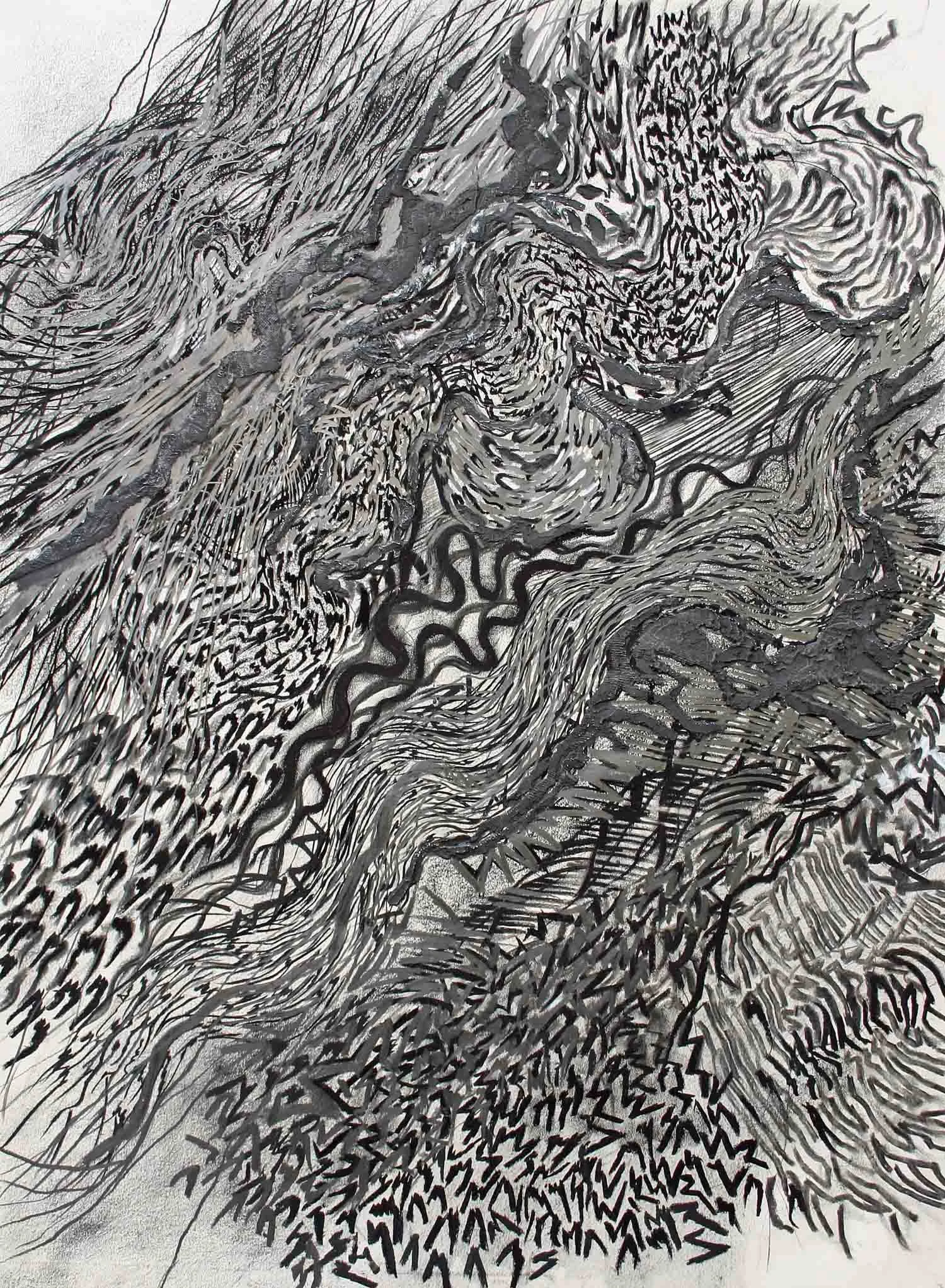 Abstract Route,  Charcoal and Graphite