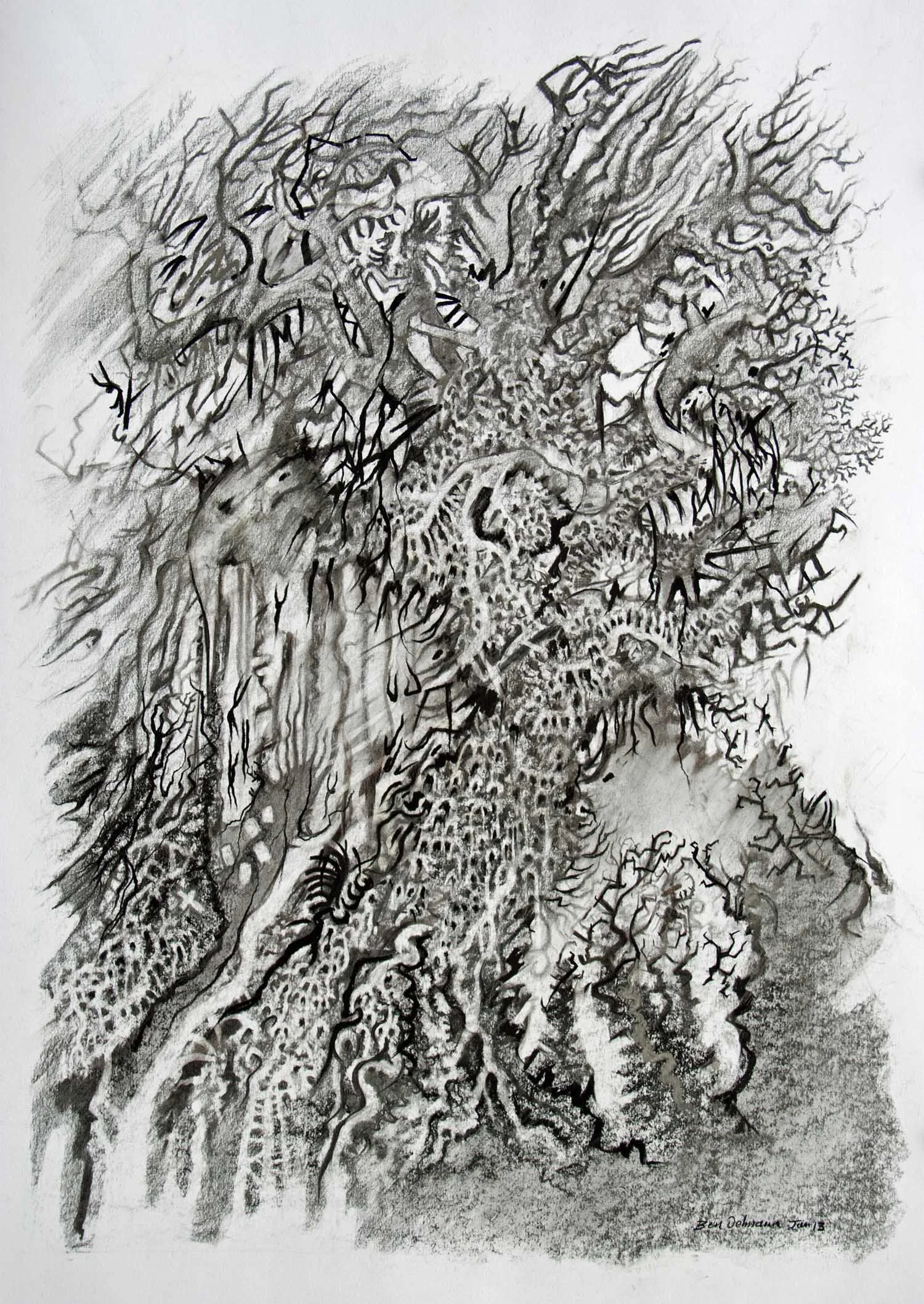 Treescape 2  Charcoal and graphite 85x59cm