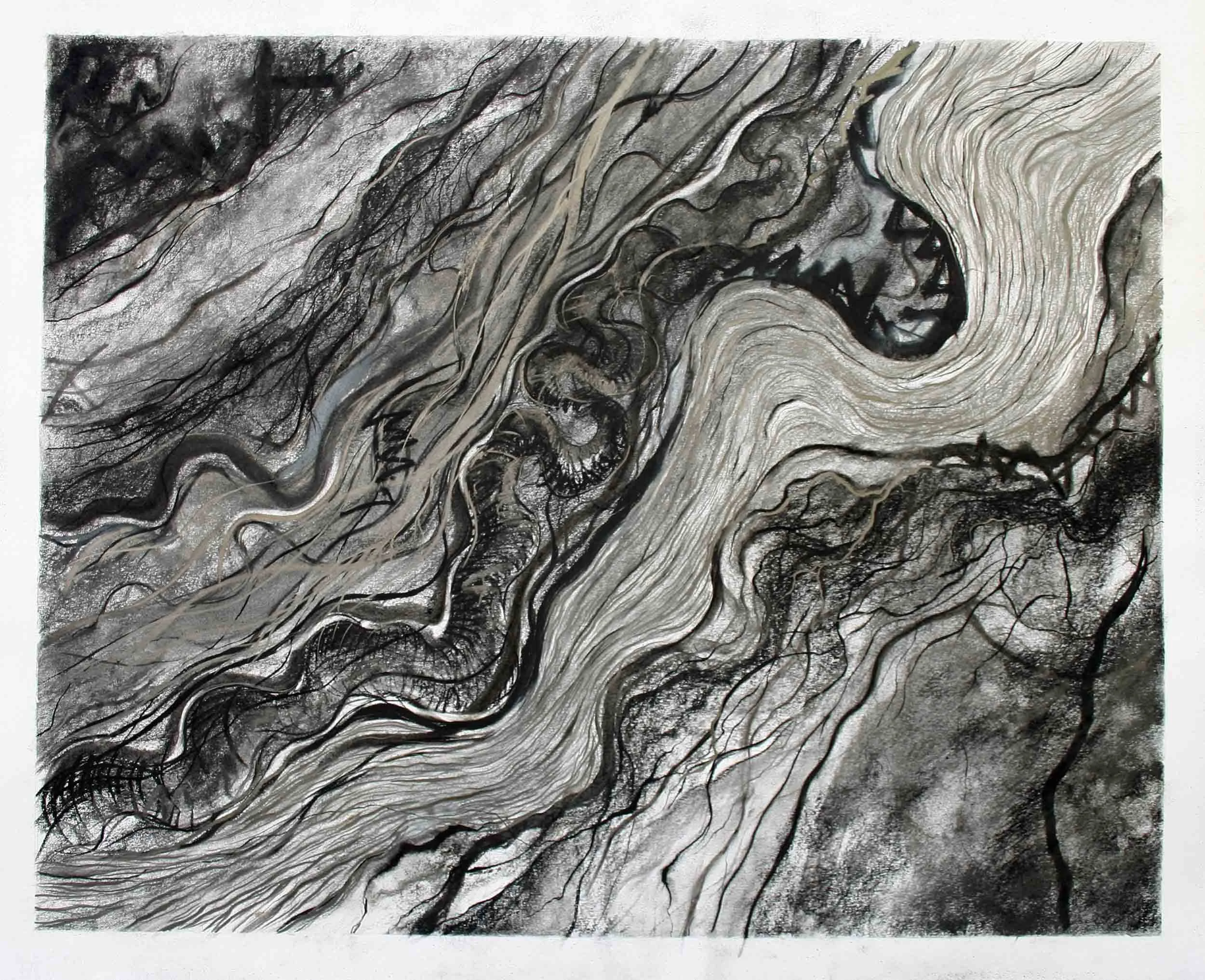 Abstract Route,  Charcoal and Graphite