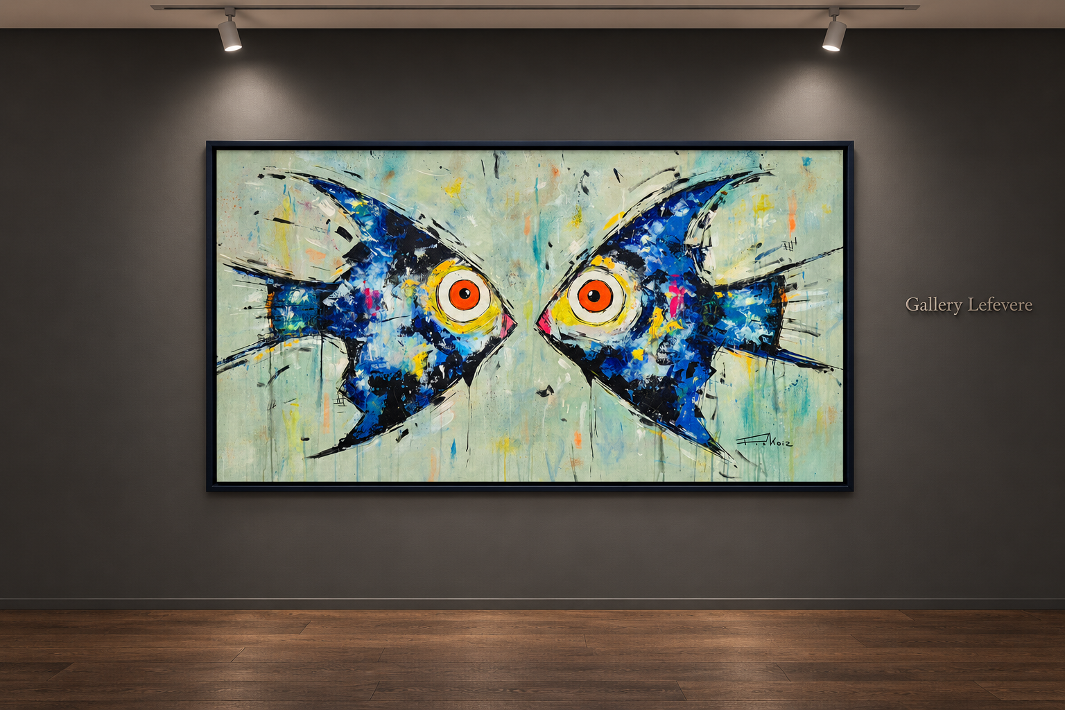 Piotr Piskorz Mystery of Blue moon Original painting XXL