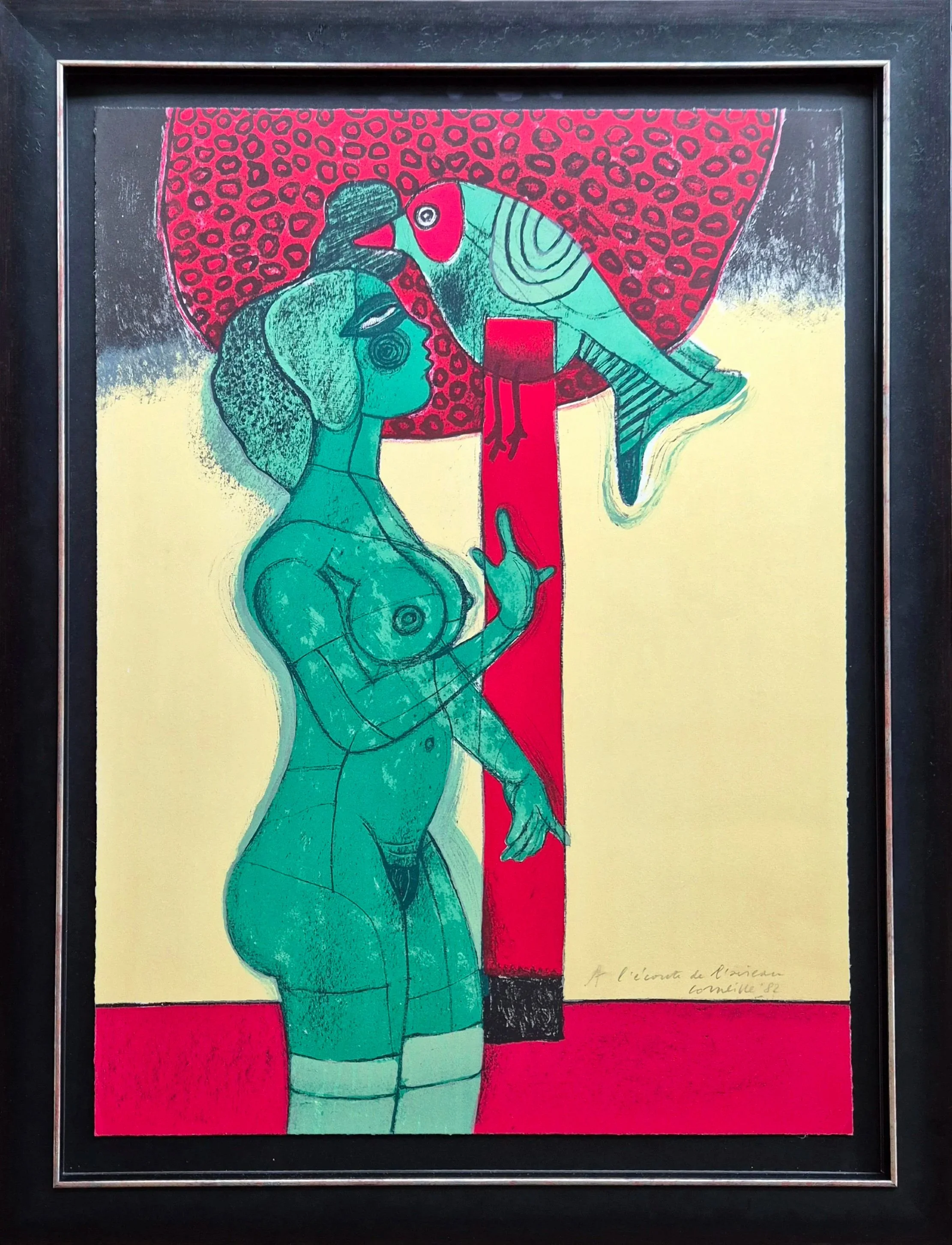 Corneille "A l'écoute de l'oiseau" (Listening to the Bird) E.A. /Artist's Proof Certified