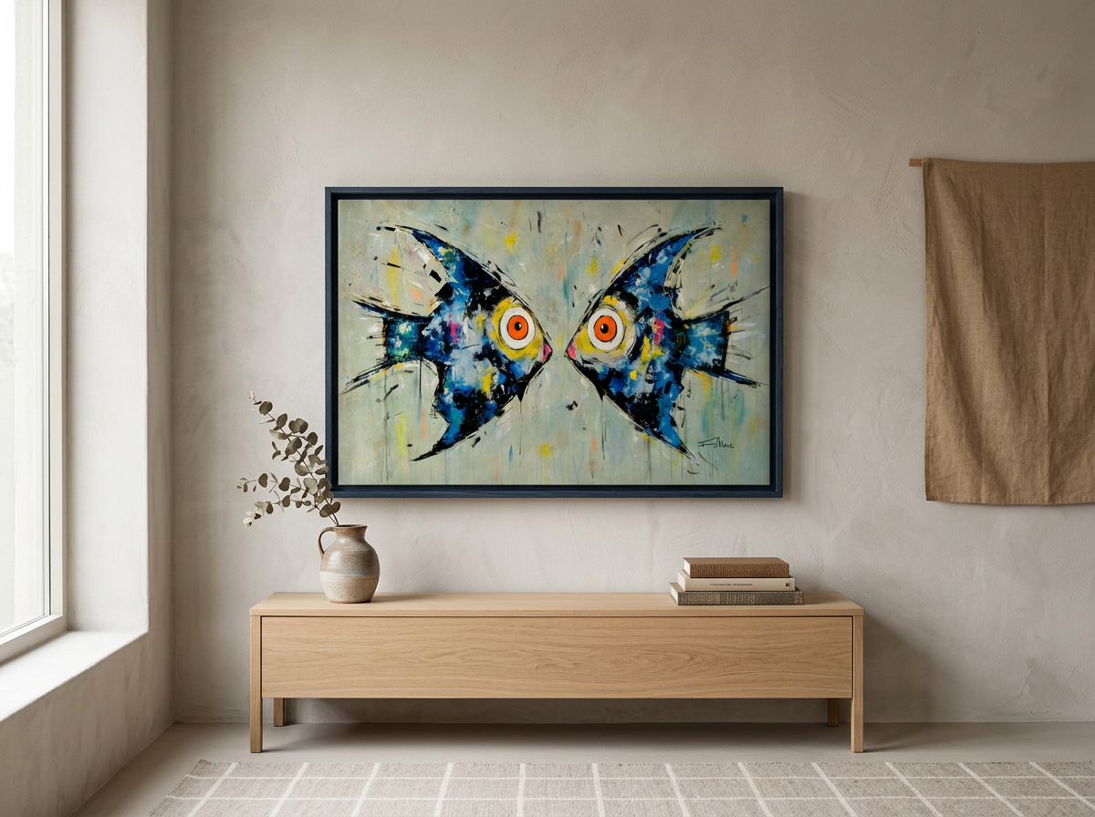 Piotr Poskorz Mystery of Blue moon Original painting XXL