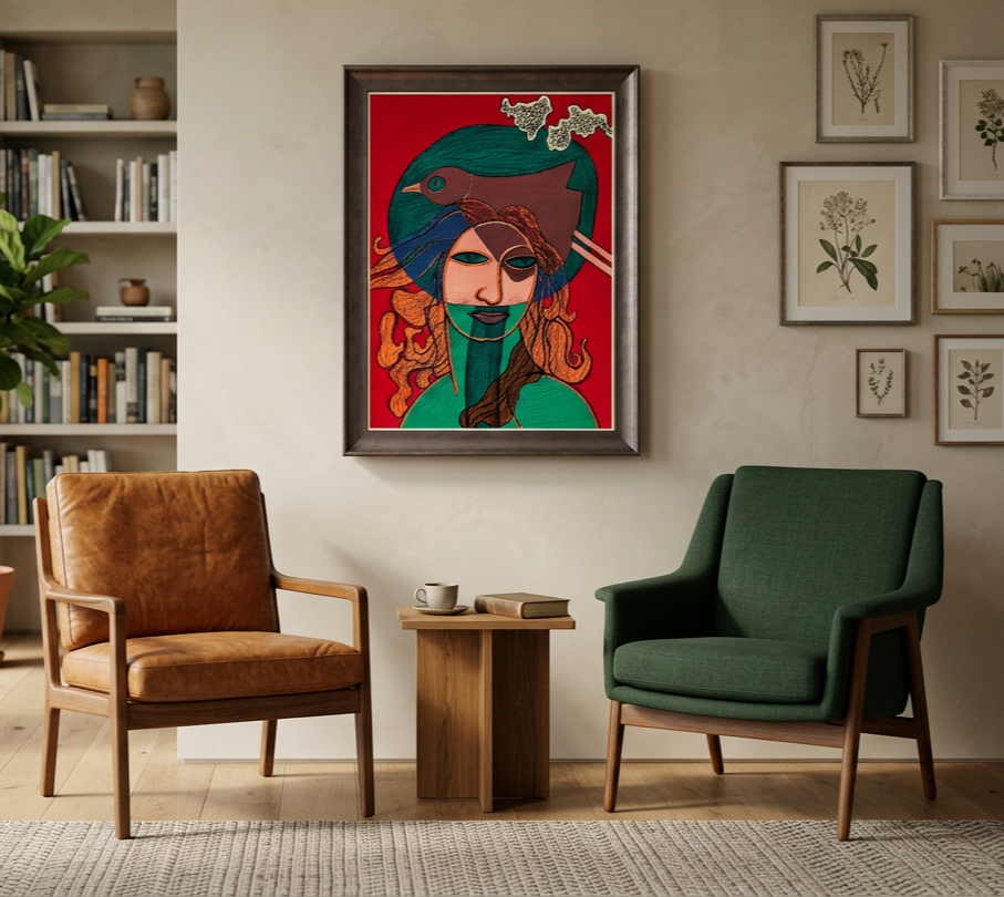 Corneille Femme et Oiseau 1987