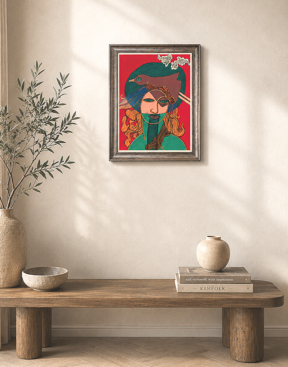 Corneille Femme et Oiseau 1987
