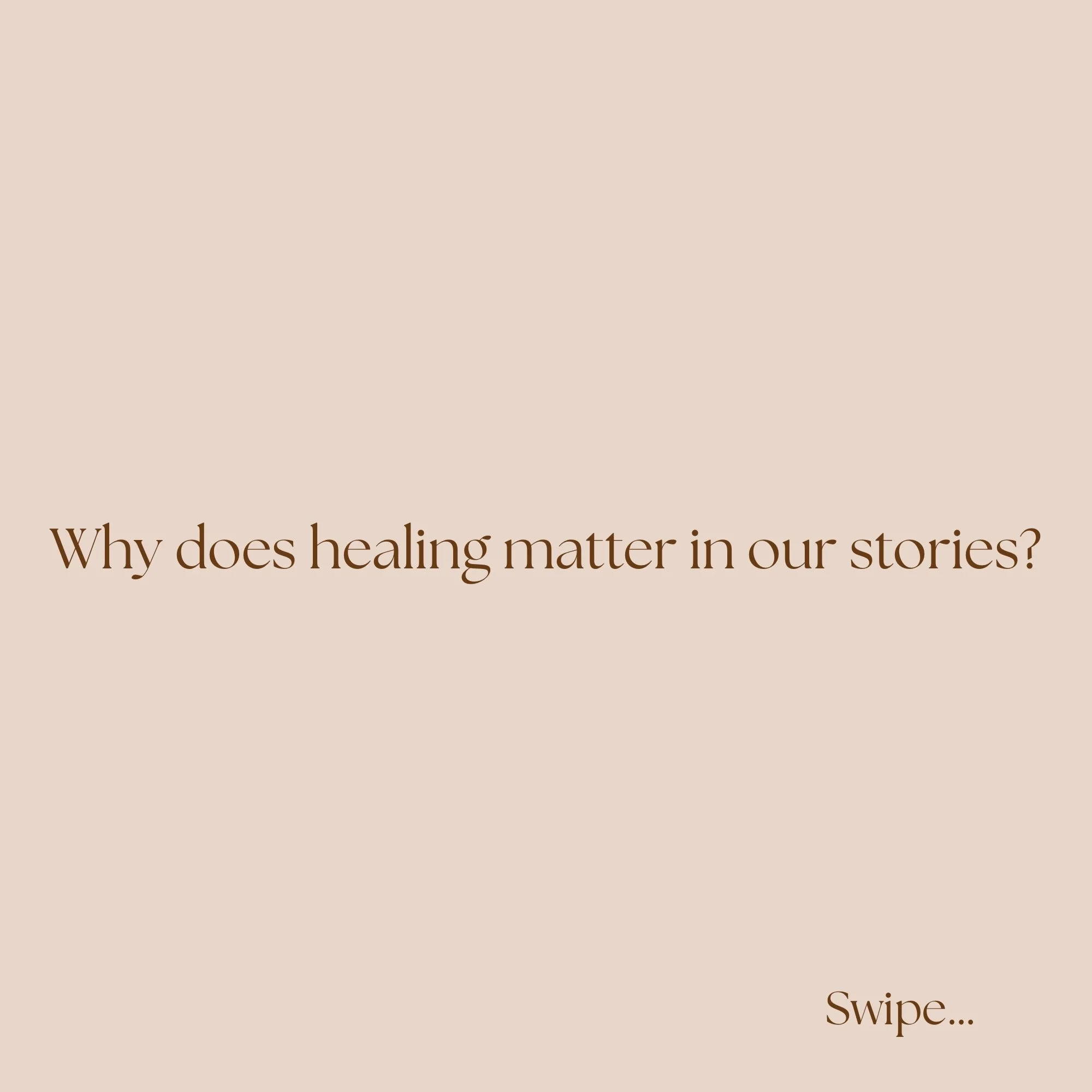 Have you ever heard someone&rsquo;s life story, or experience and all of a sudden you feel a little more grateful? Or inspired to do better? Or begin your own journey of healing?

Our stories matters.

There is power &amp; hope in sharing our struggl