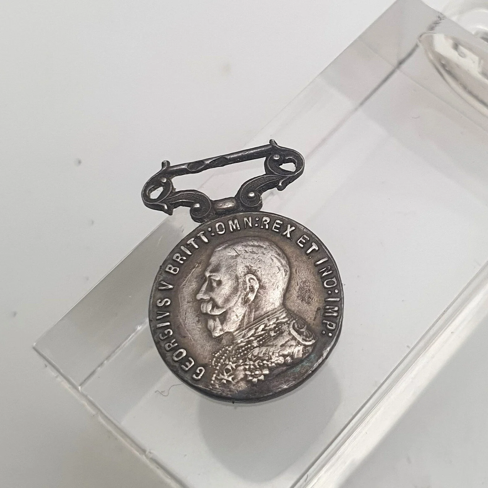 Medaglia miniatura Carlo V argento