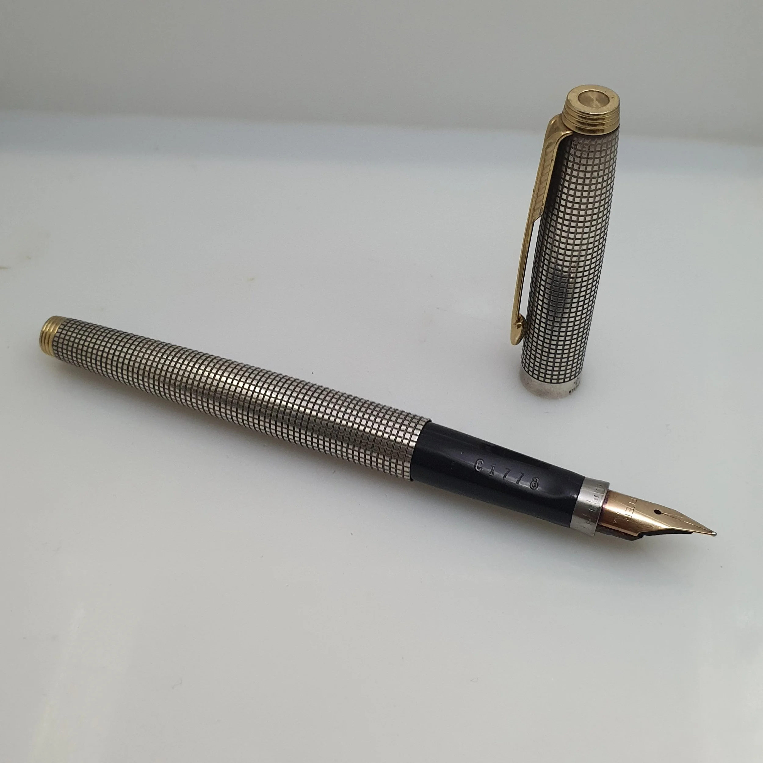 Stilografica Parker 75 Ciselé Argento