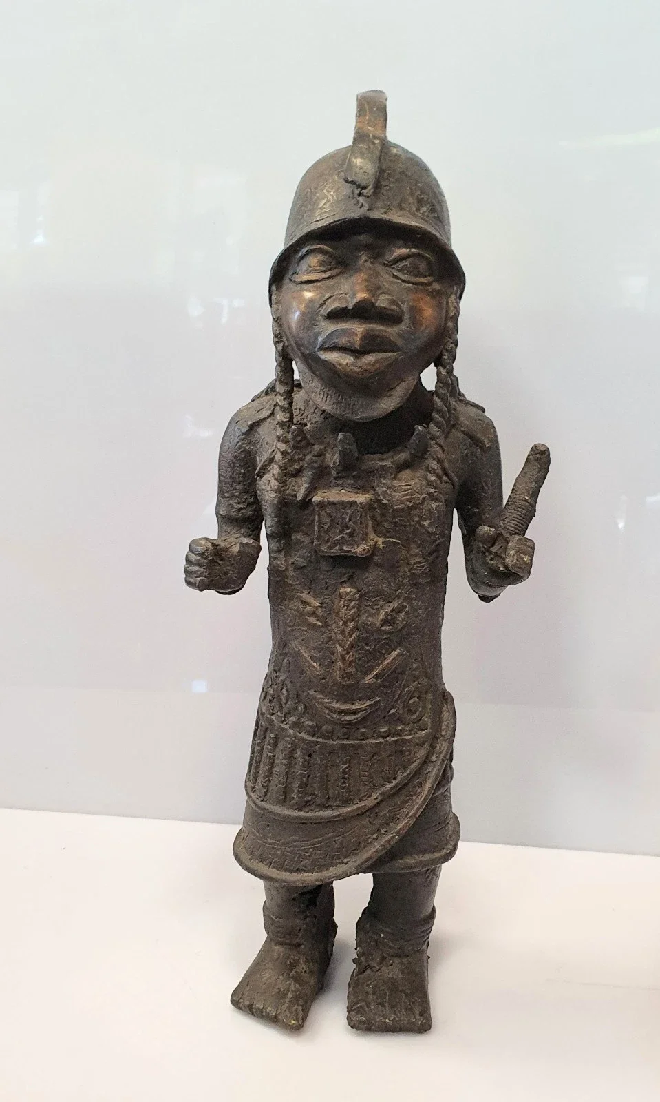Statua Guerriero Oba in bronzo