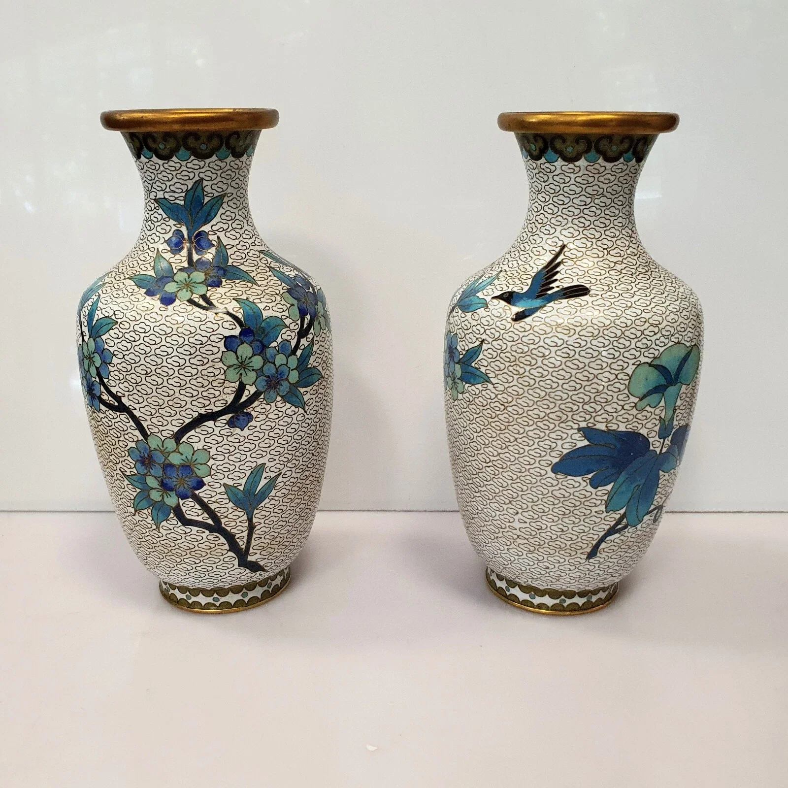 Coppia vasi cloisonné cinesi
