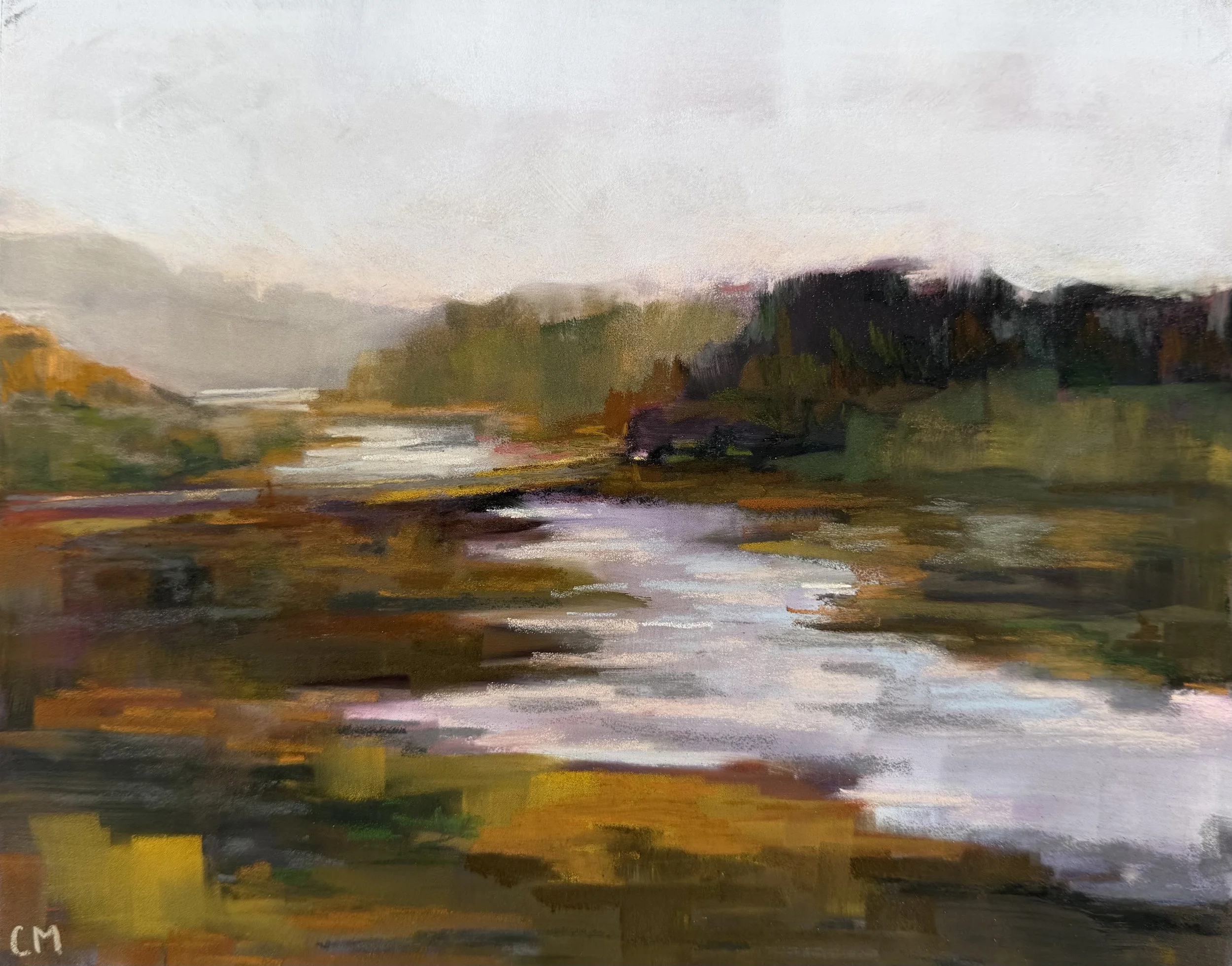 Light Over Three Lochans,
Soft pastel on board, 2026
36 × 41 cm
Western Australia Society of Art Exhibition, 2026,
Private Collection