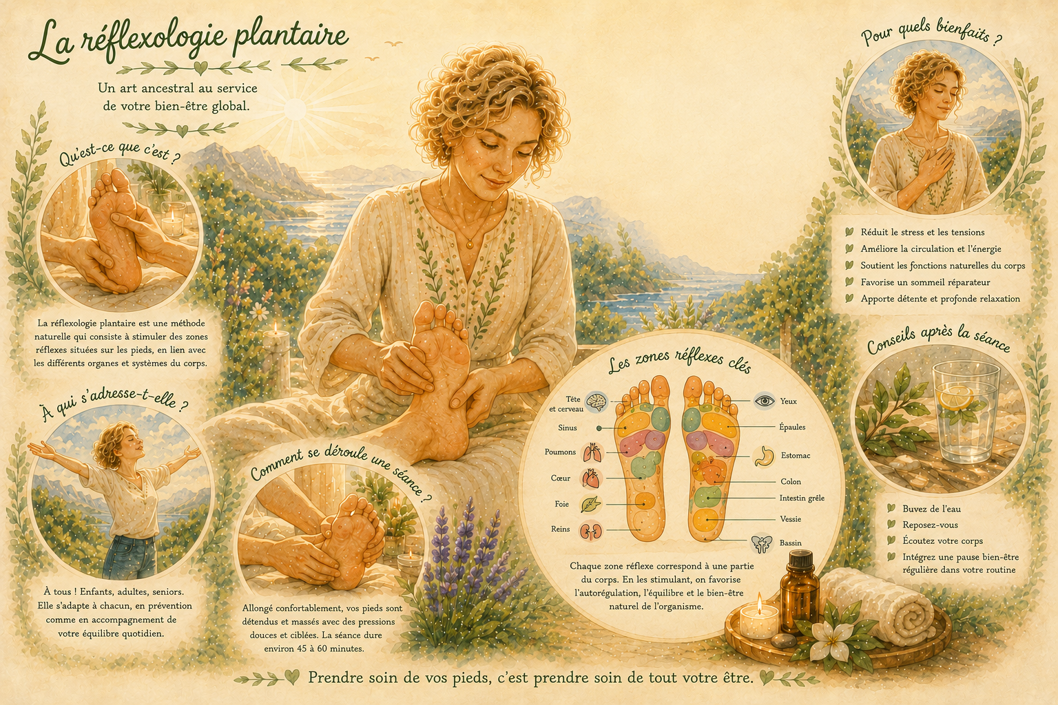 Le travail de réflexologie plantaire