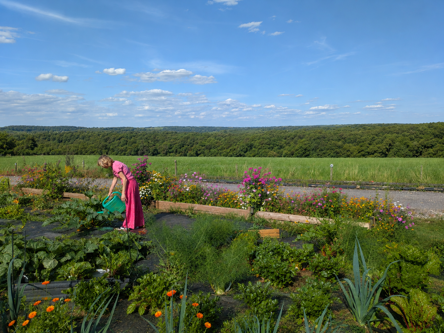Sheba Chasseur à la maison et encore dans le potager