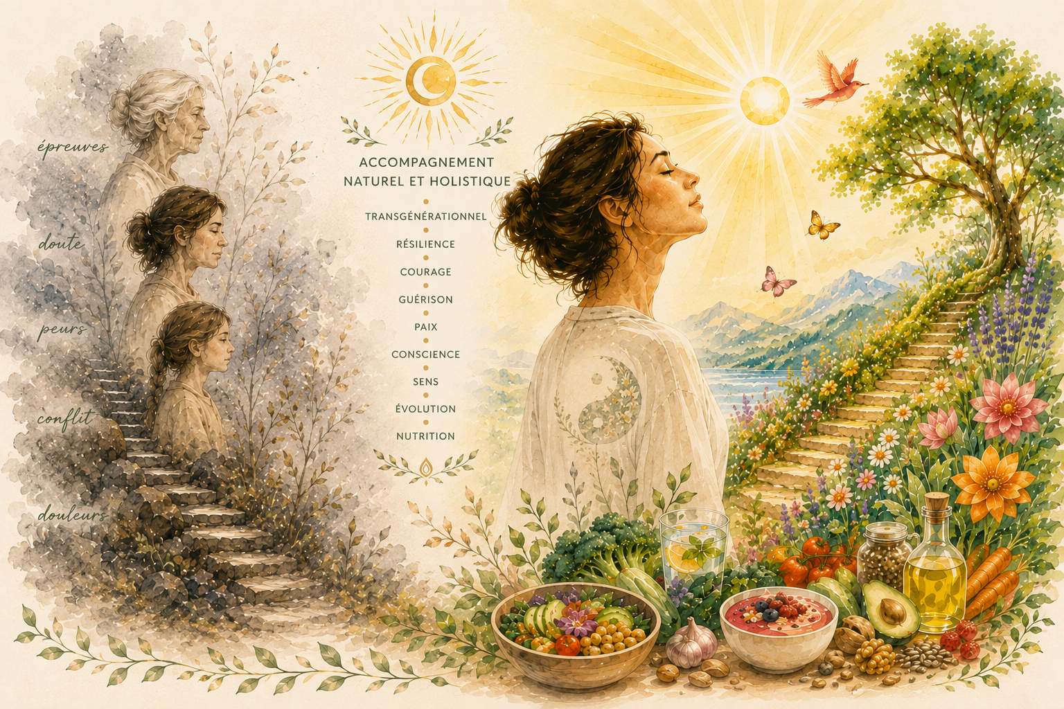 Accompagnement naturel et holistique et de naturopathie