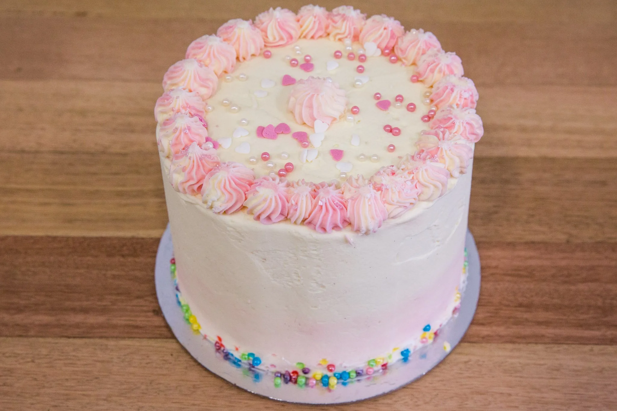 Pink Heart Cake