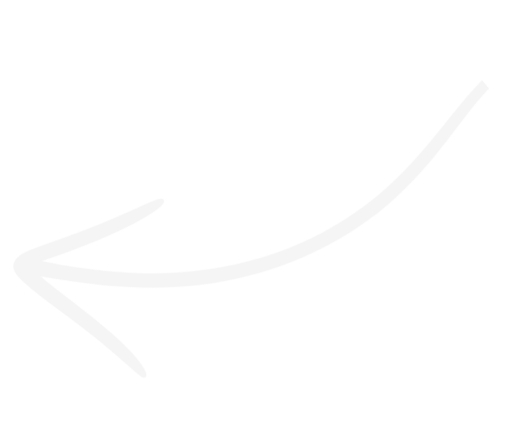 A white arrow on a black background pointing to the left and slightly upward.