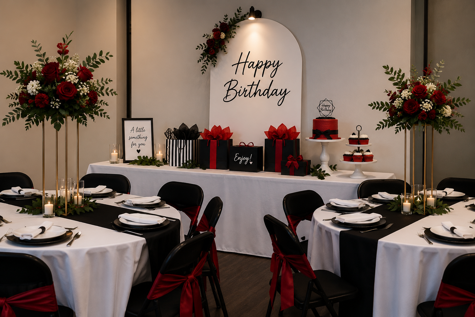 Birthday (Red, White, & Black)