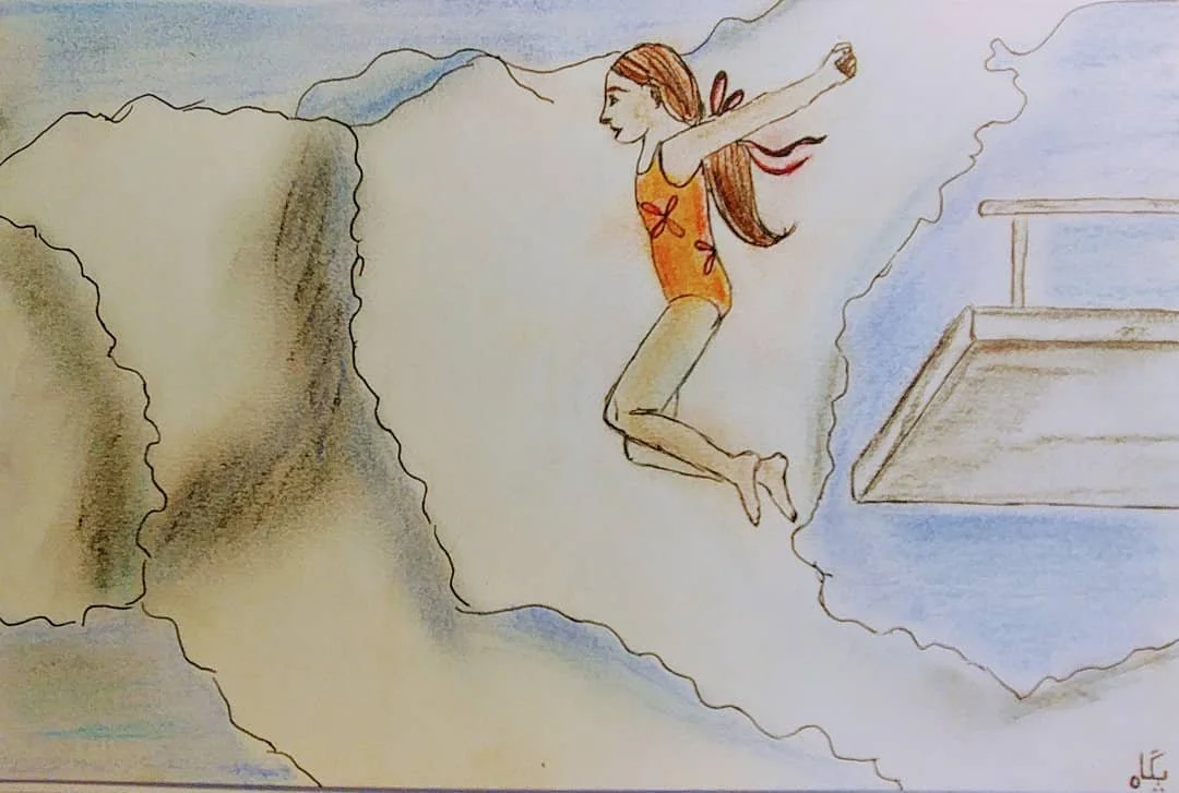 Flying Girl
2019 – Ink and charcoal on paper, 5.5" x 8.5"