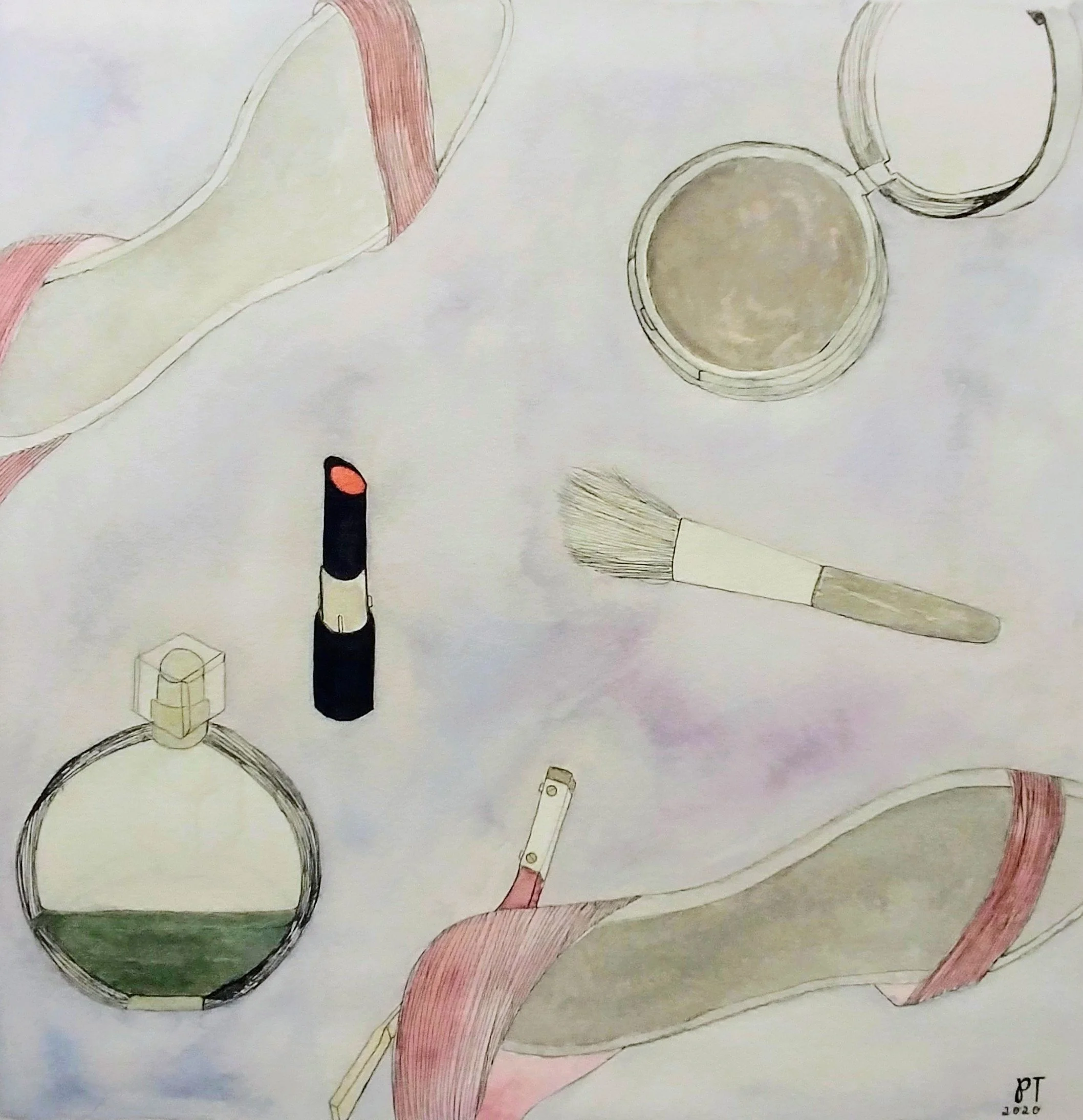 Longing for Beauty
2020 – Watercolor and ink on paper, 12" x 12"