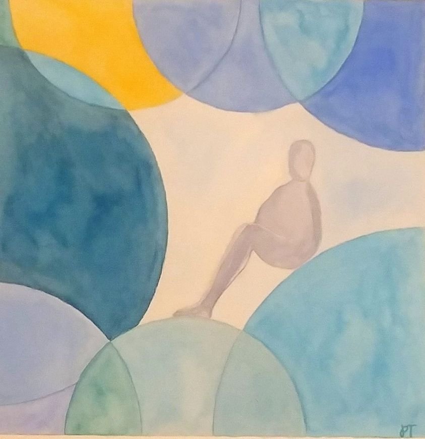 Inner and Outer Worlds
2019 – Watercolor on paper, 10" x 10"
(SOLD at Amarillo Museum of Arts 20 x 20 Auction)