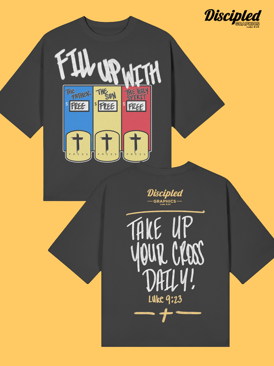 Fill Up Your Spiritual Tank  Crop Tee (Graphic On The Front)