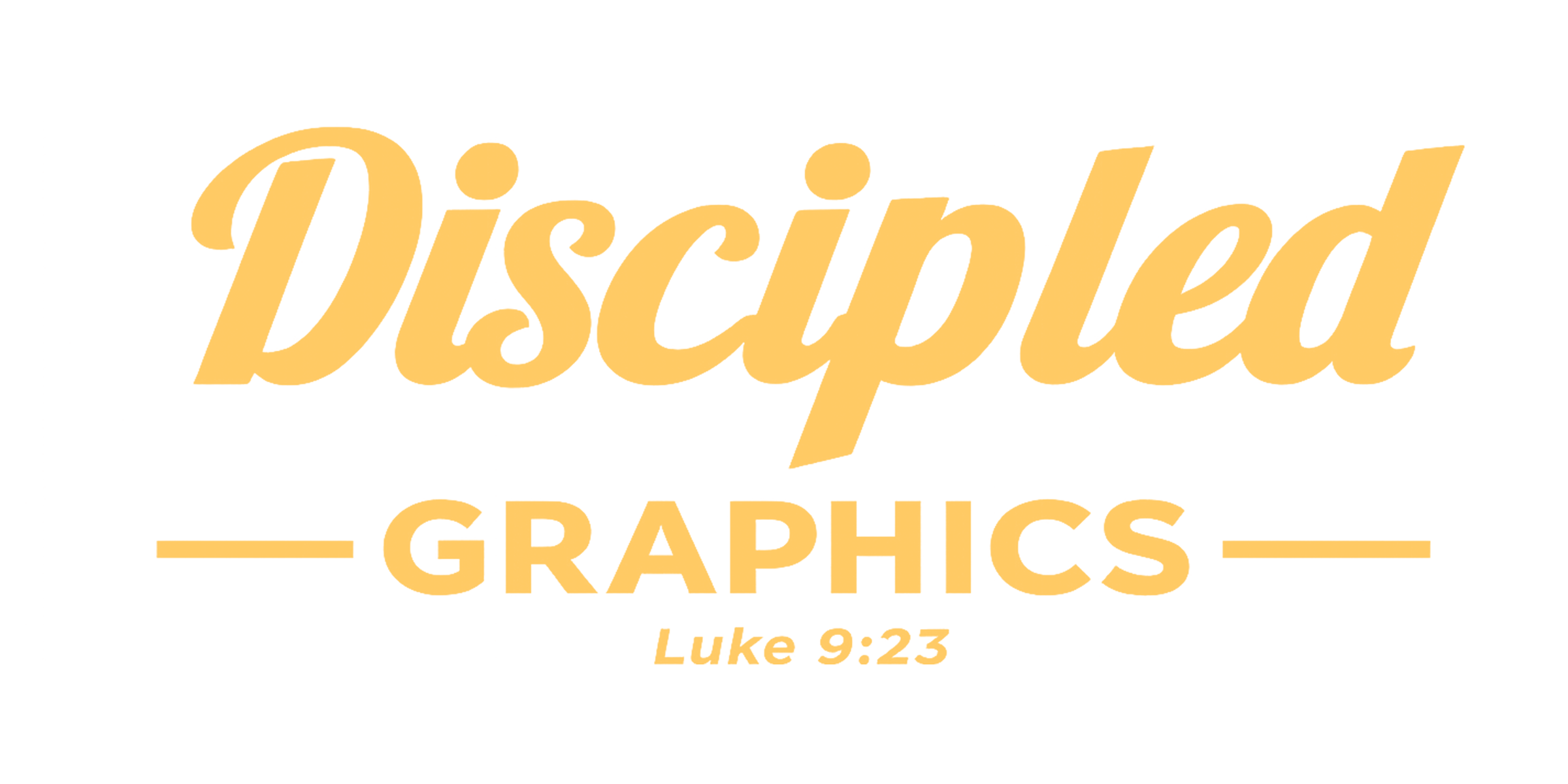 Inspirational graphic with the quote "Inspired Graphics" and a Bible verse Luke 9:23, in a vintage font style, in beige color on a black background.