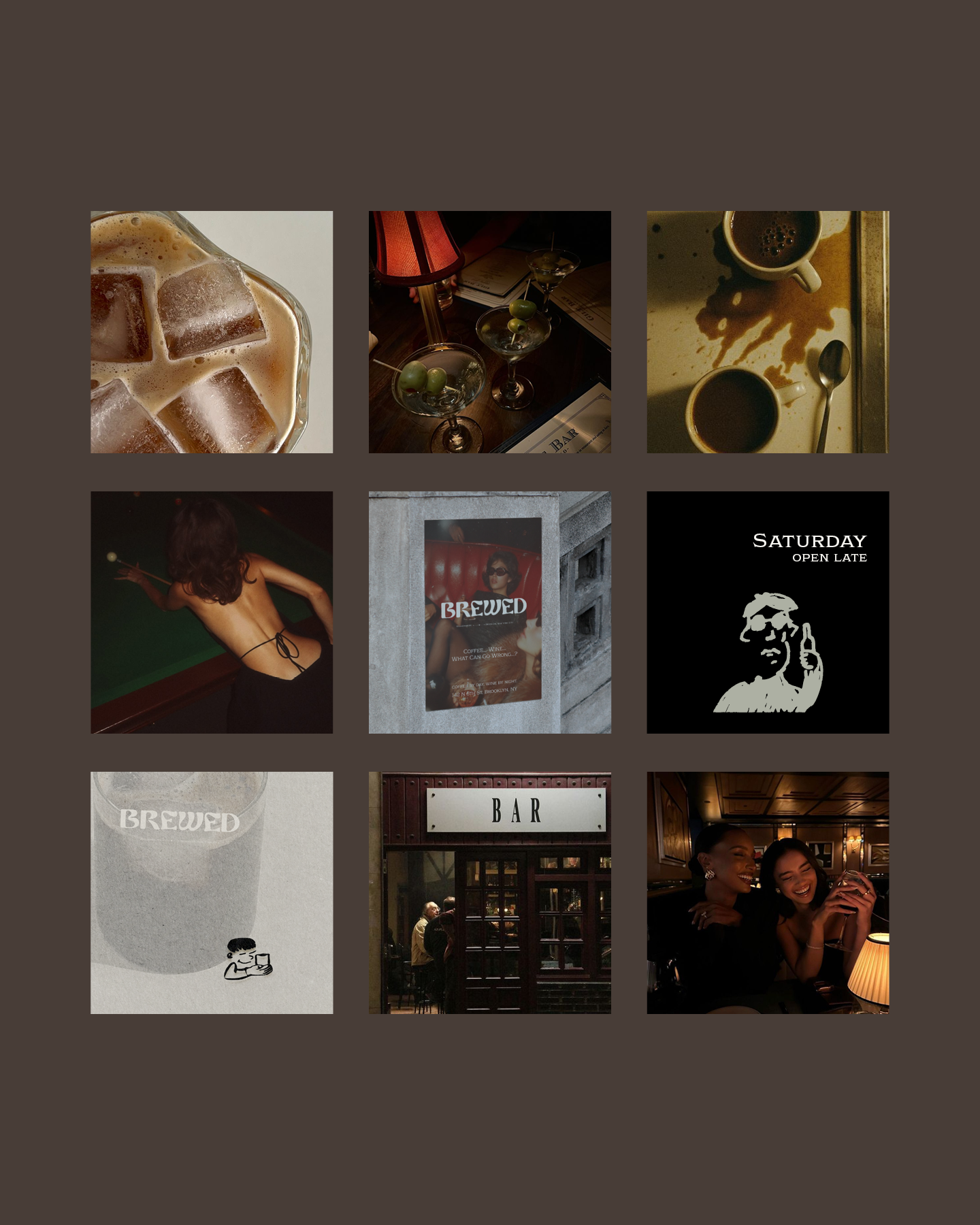 Collage of bar and nightlife scenes with drinks, patrons, and signage.