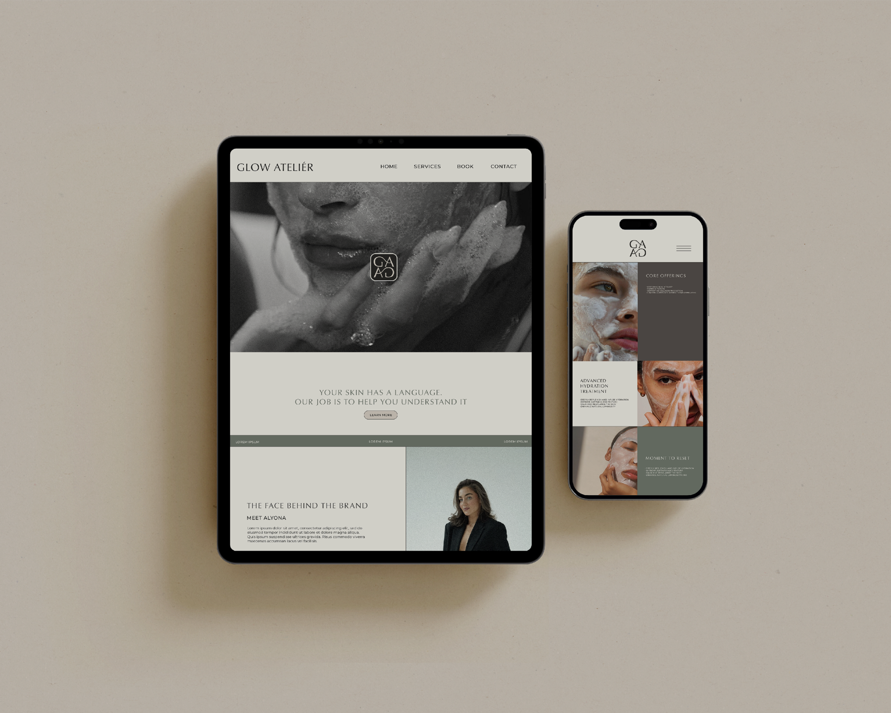 Glow Atelier Branding