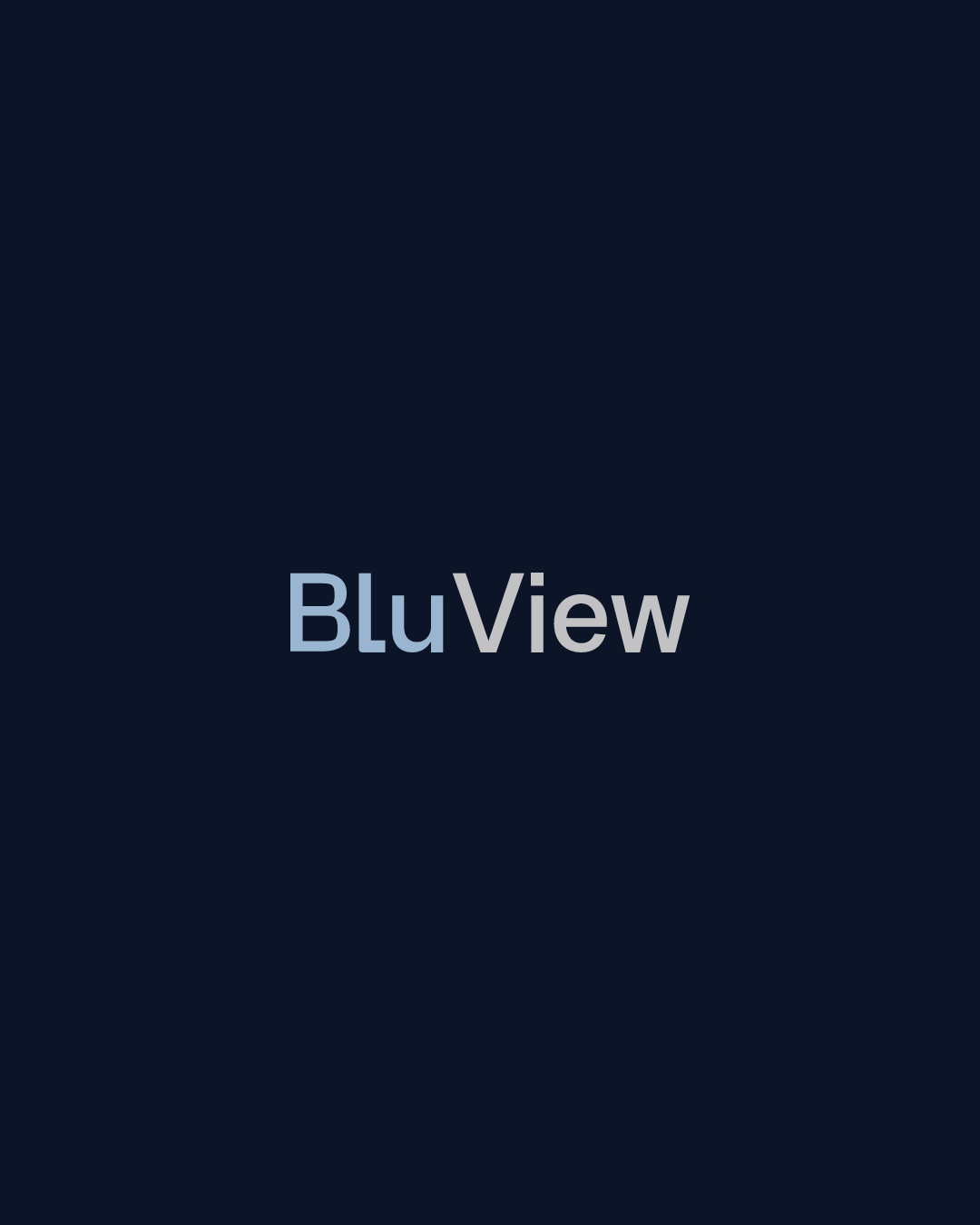 Placeholder image with the text 'BluView' on a dark background.