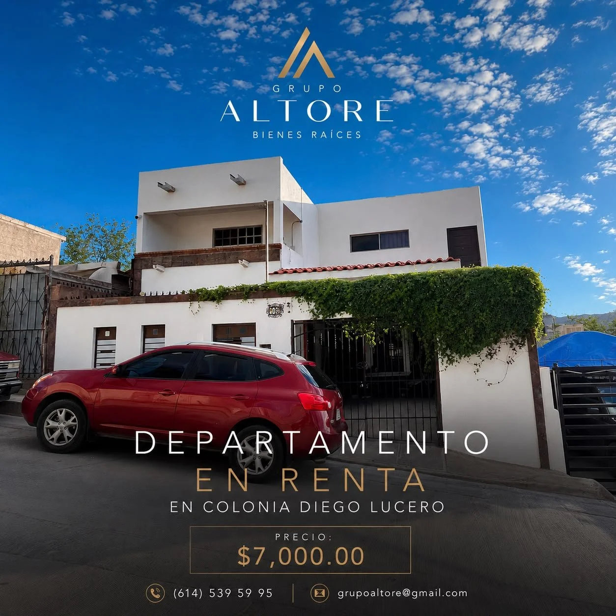 DEPARTAMENTO EN RENTA EN COLONIA DIEGO LUCERO