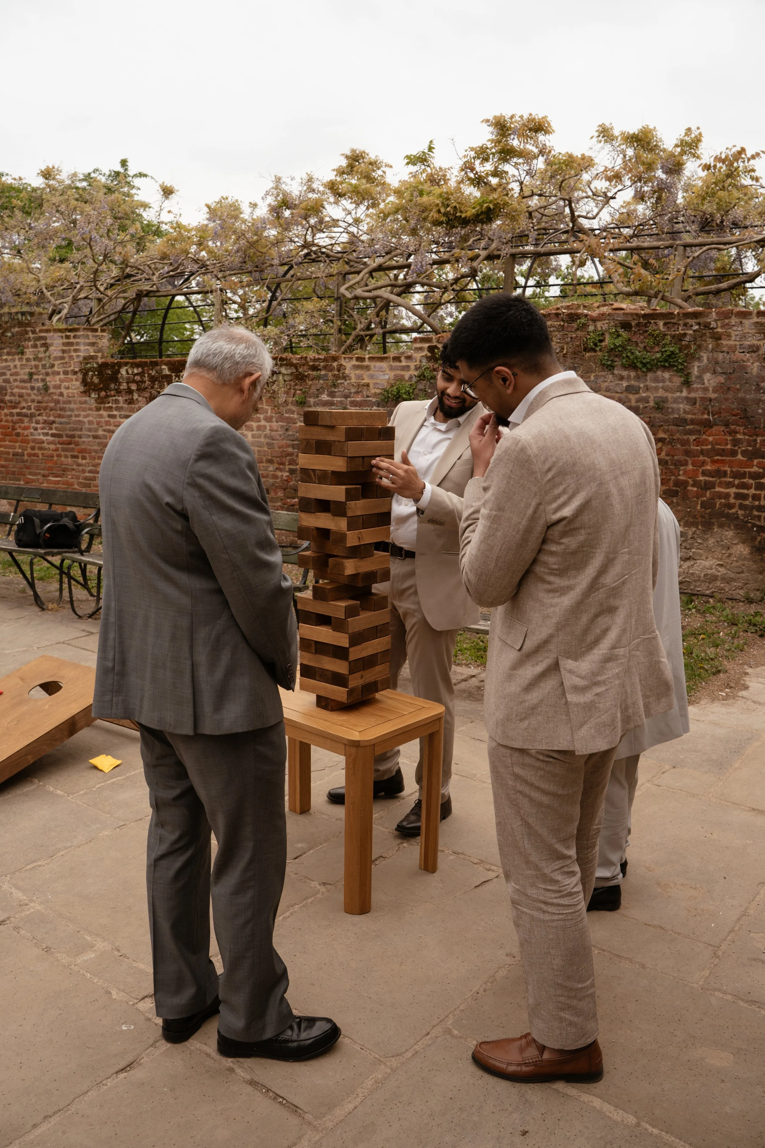 Professional giant jenga hire by Social Set for weddings, birthdays and private events across London and Essex.