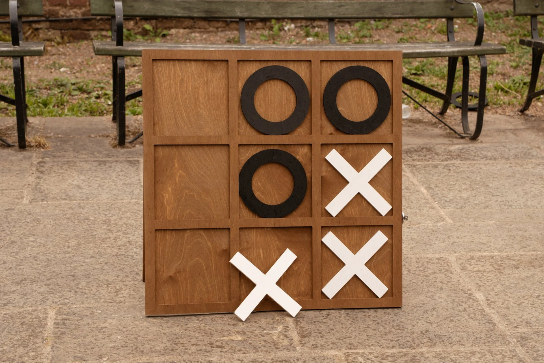 Giant Noughts & Crosses game for weddings, garden parties and corporate events across London and Essex.