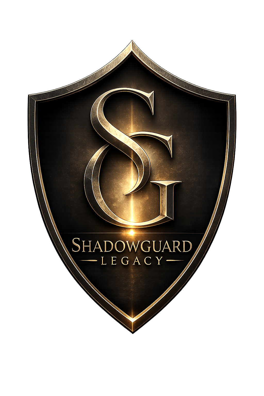 Shield emblem with stylized 'SG' initials and the text 'Shadowguard Legacy' beneath.