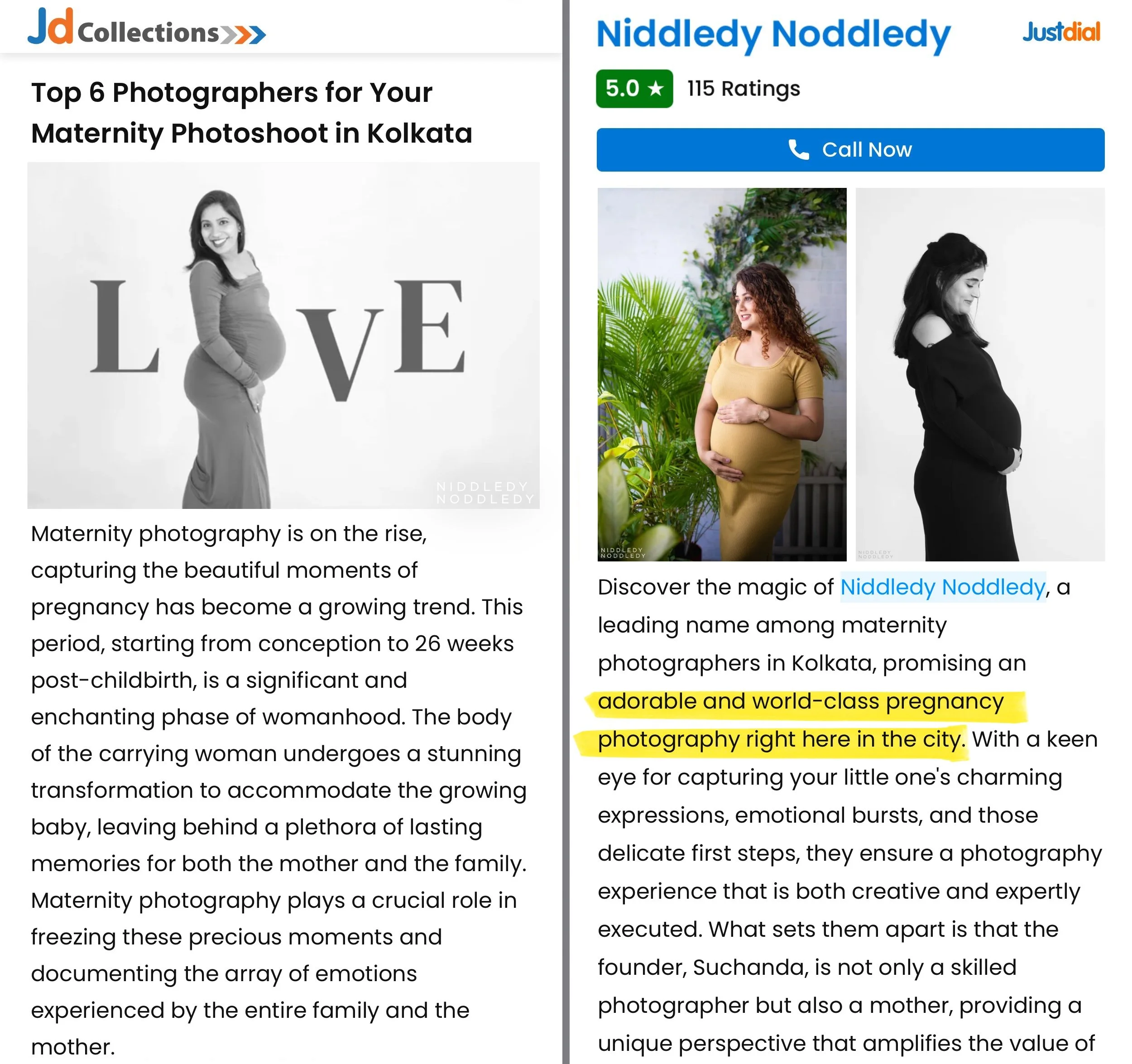 Niddledy Noddledy, a leading name among maternity photographers in Kolkata, promising an adorable and world-class pregnancy photography right here in the city.
