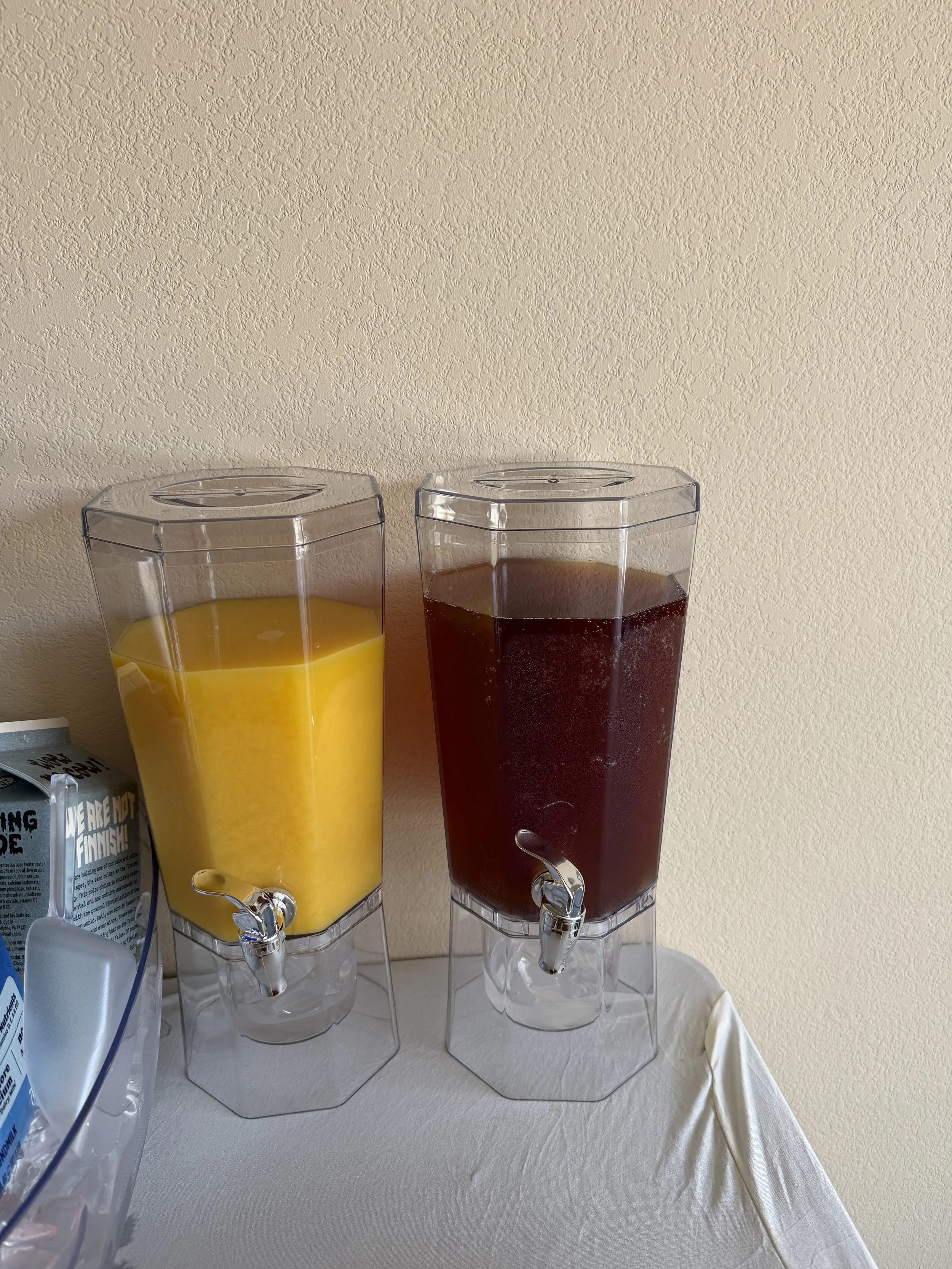 Beverage Station With Fresh Squeezed Orange Juice