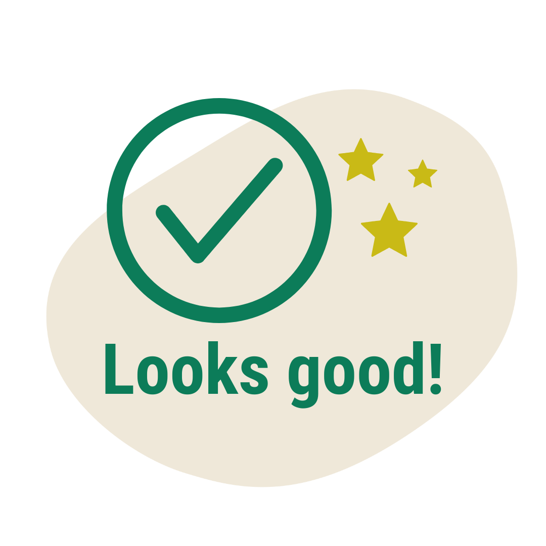 Looks good icon with stars