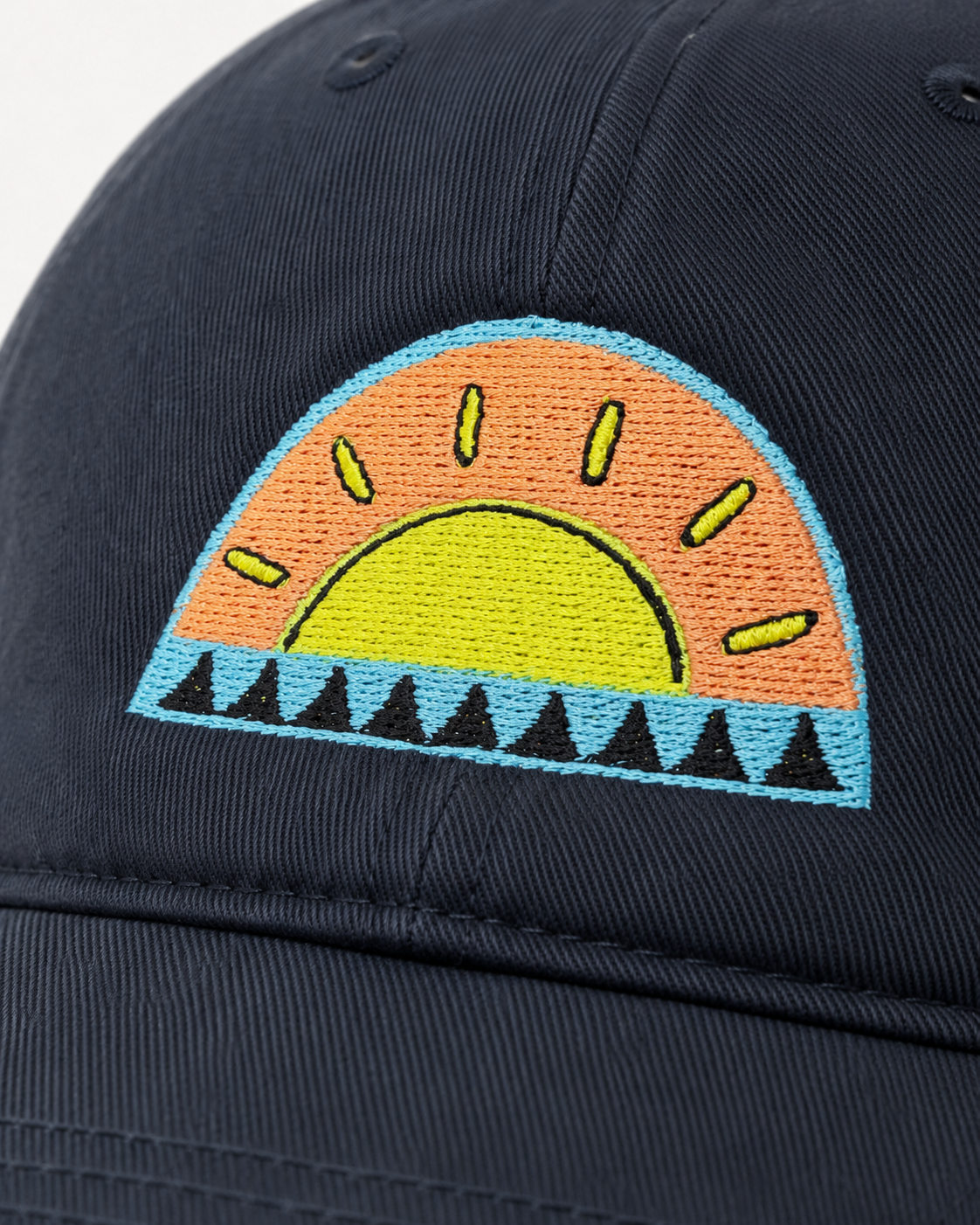 close up to detailed embroidery